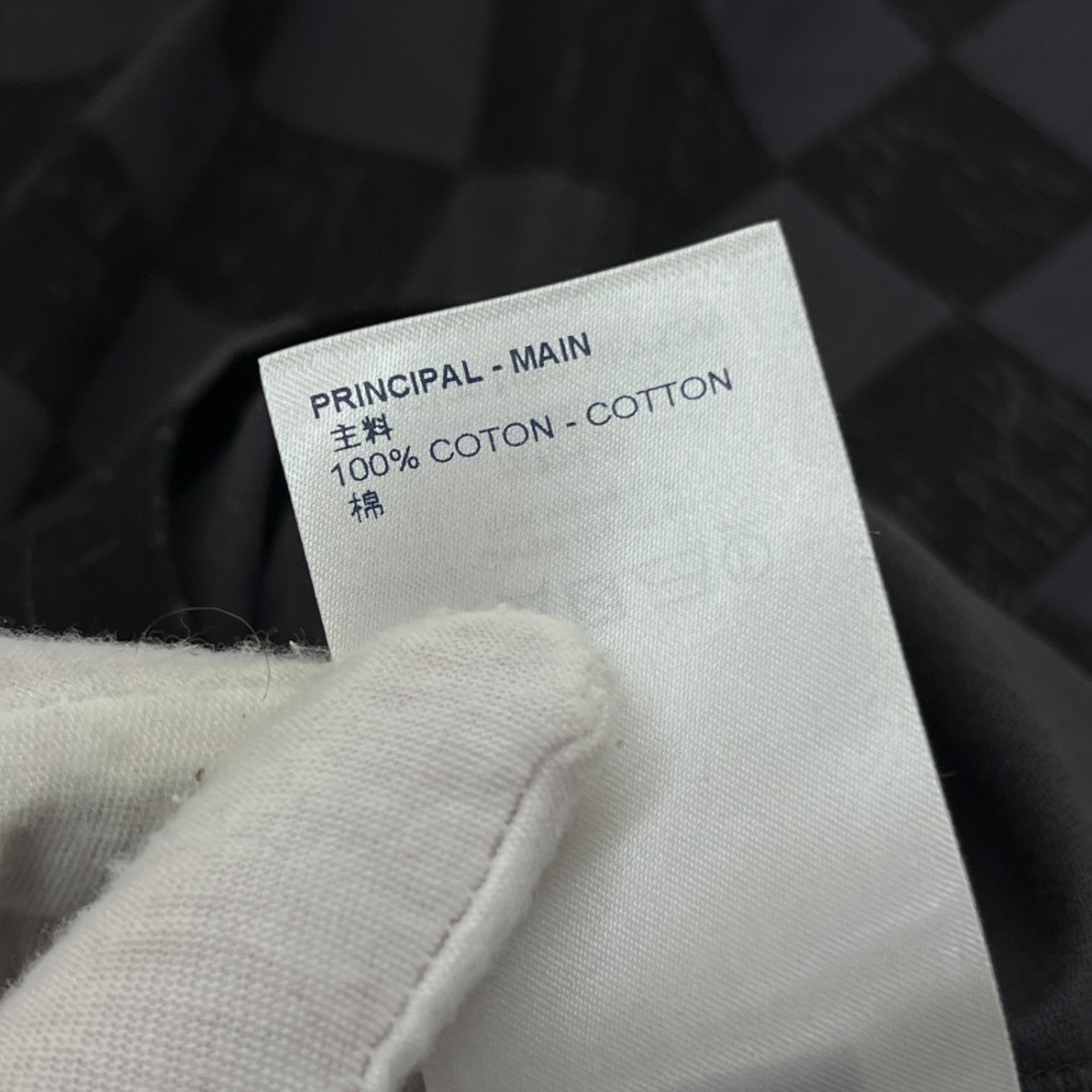 T-shirt in cotone con motivo Damier taglia L