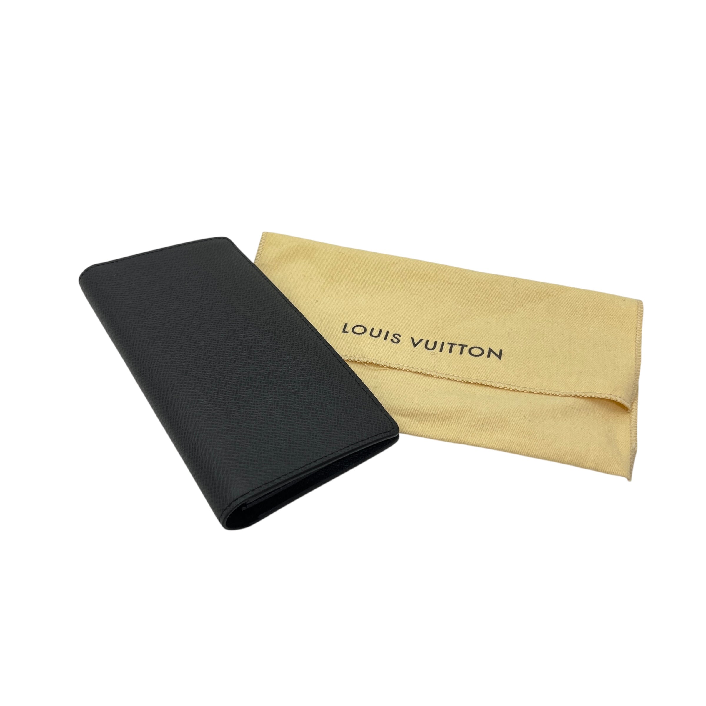 LOUIS VUITTON BRAZZA PORTAFOGLIO VERTICALE IN PELLE TAIGA