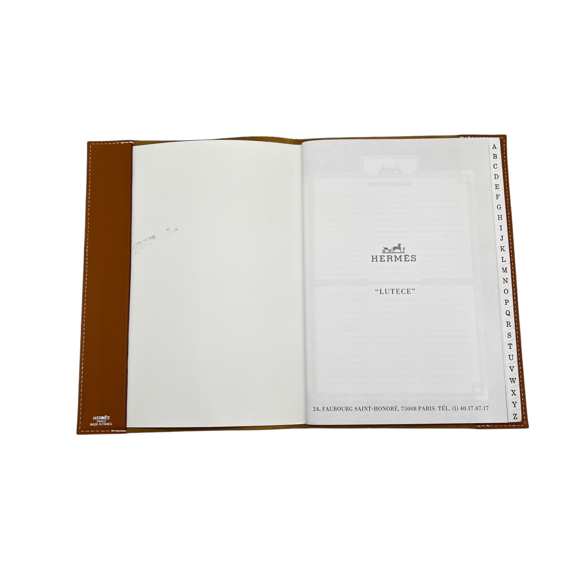 Hermès copertina per rubrica in pelle