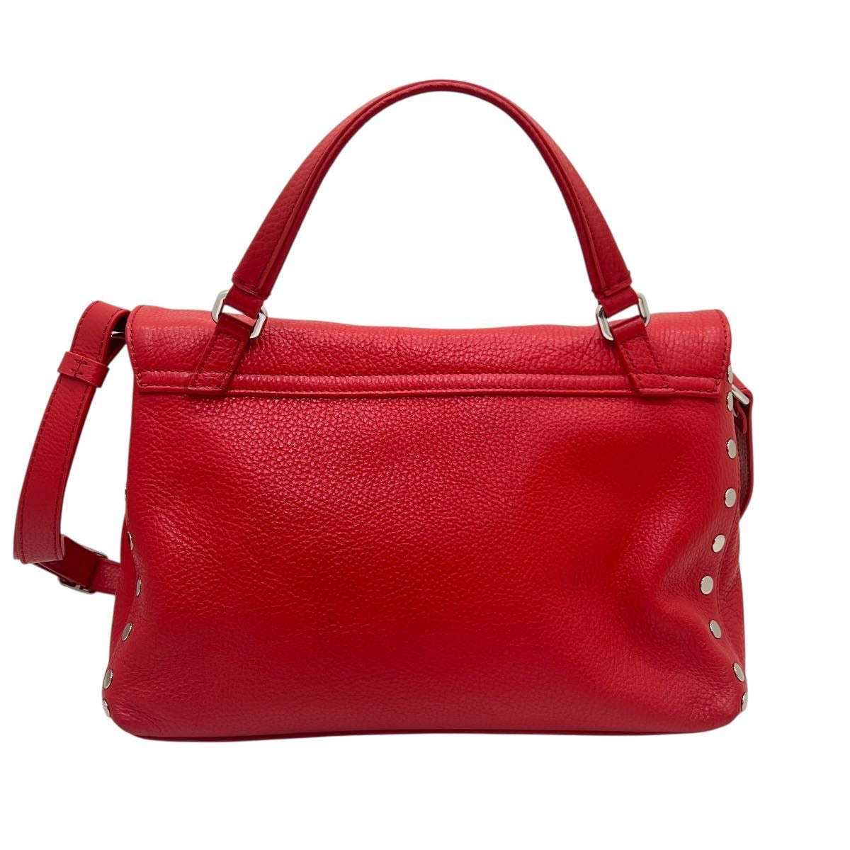 ZANELLATO BORSA POSTINA PICCOLA IN PELLE MARTELLATA ROSSA