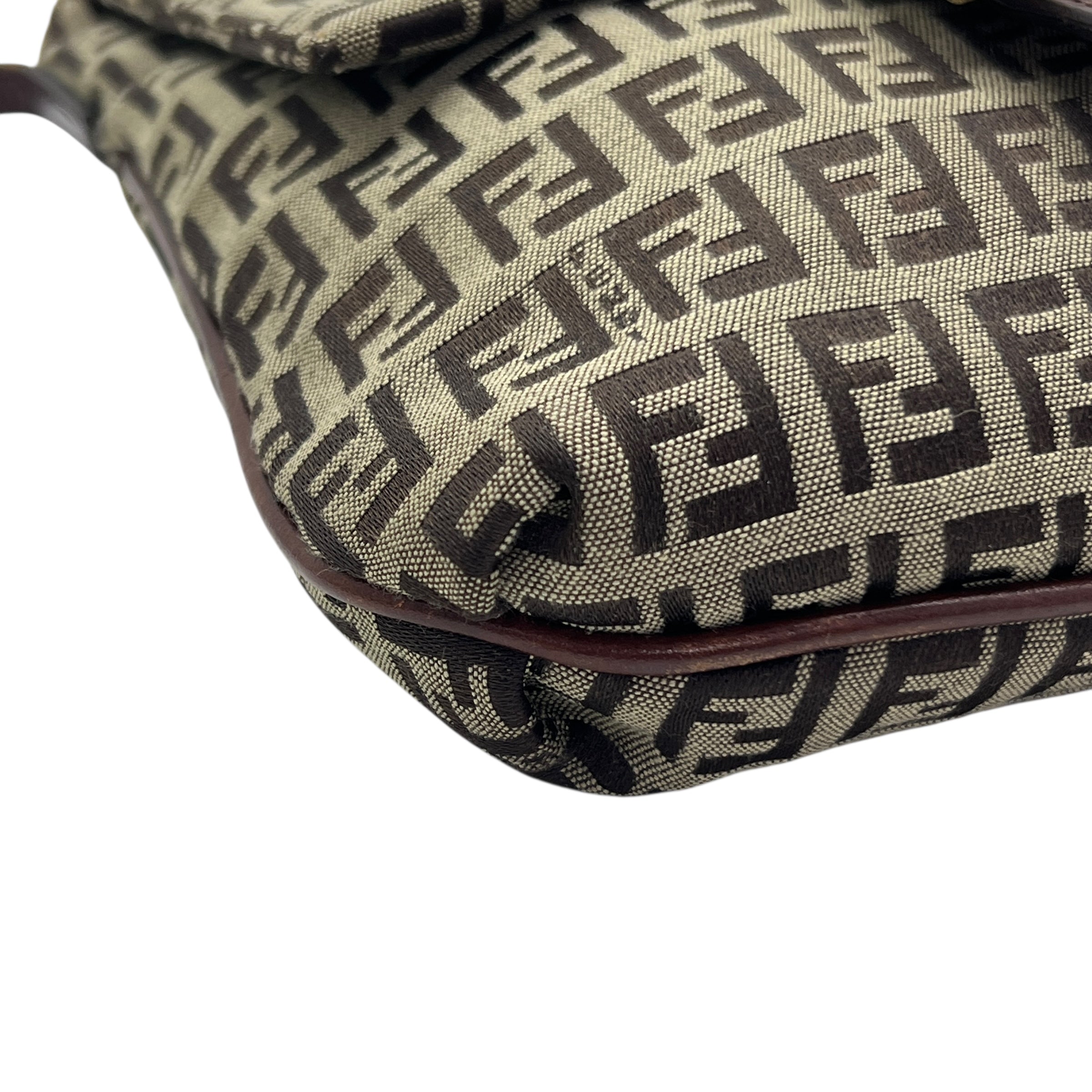 Baguette Messenger in tela FF e pelle