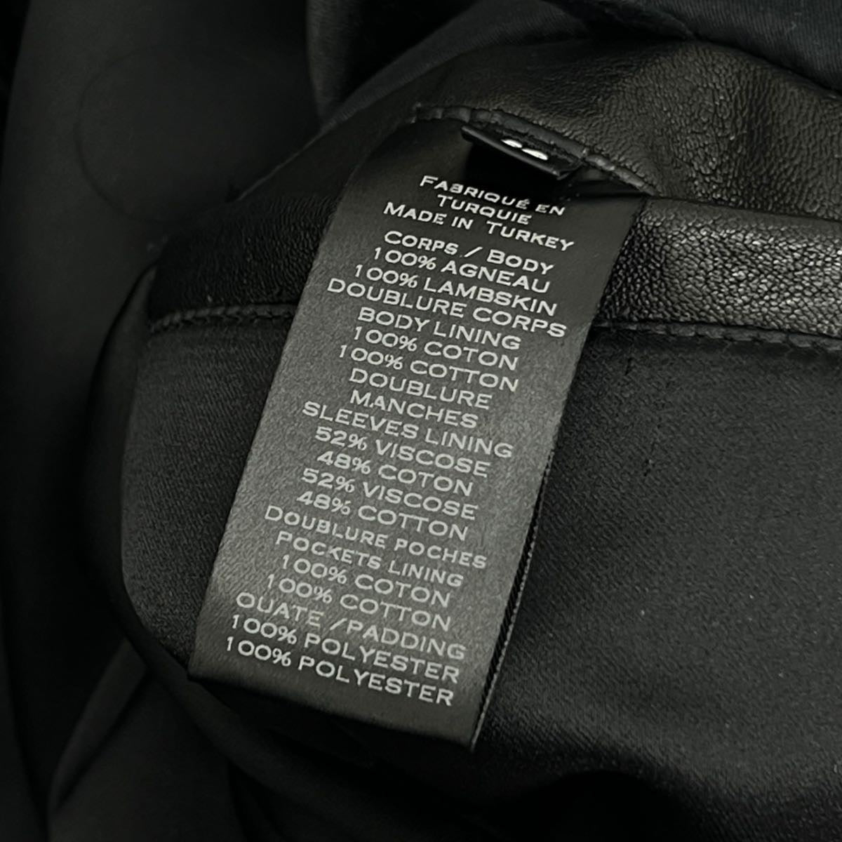 Balmain giacca biker in pelle di agnello tg 52