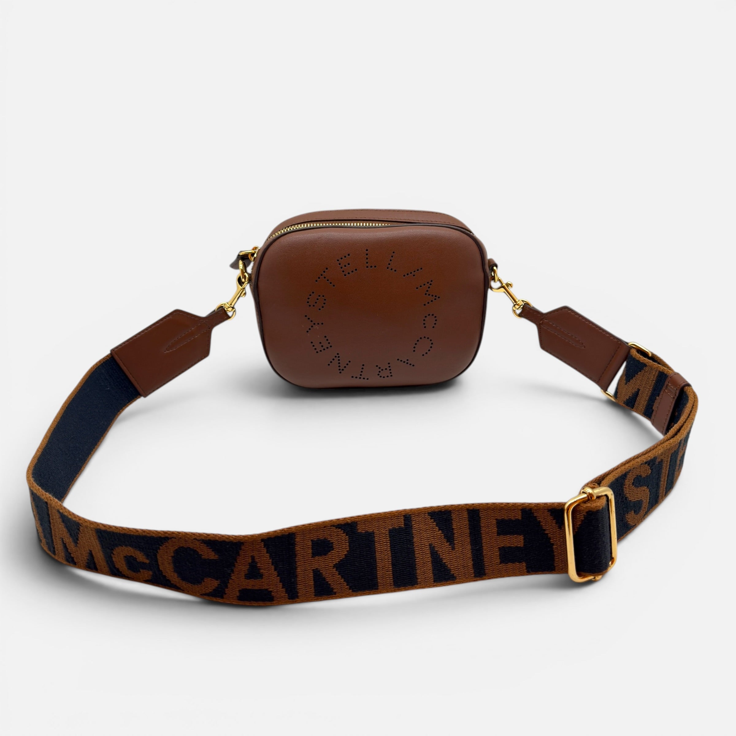 Borsa camera bag con logo traforato