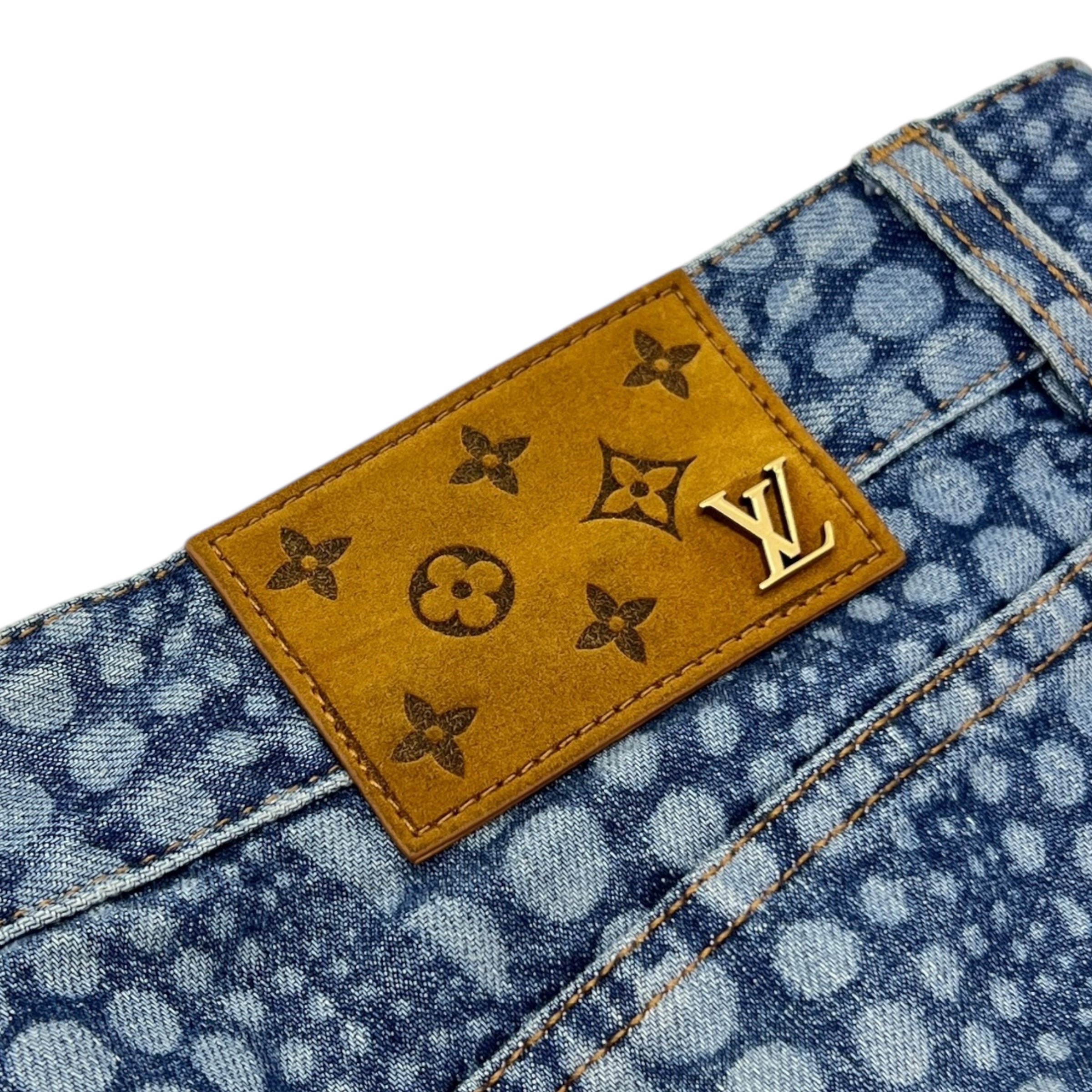 Louis Vuitton x Yayoi Kusama PUMPKIN denim jeans TG 33