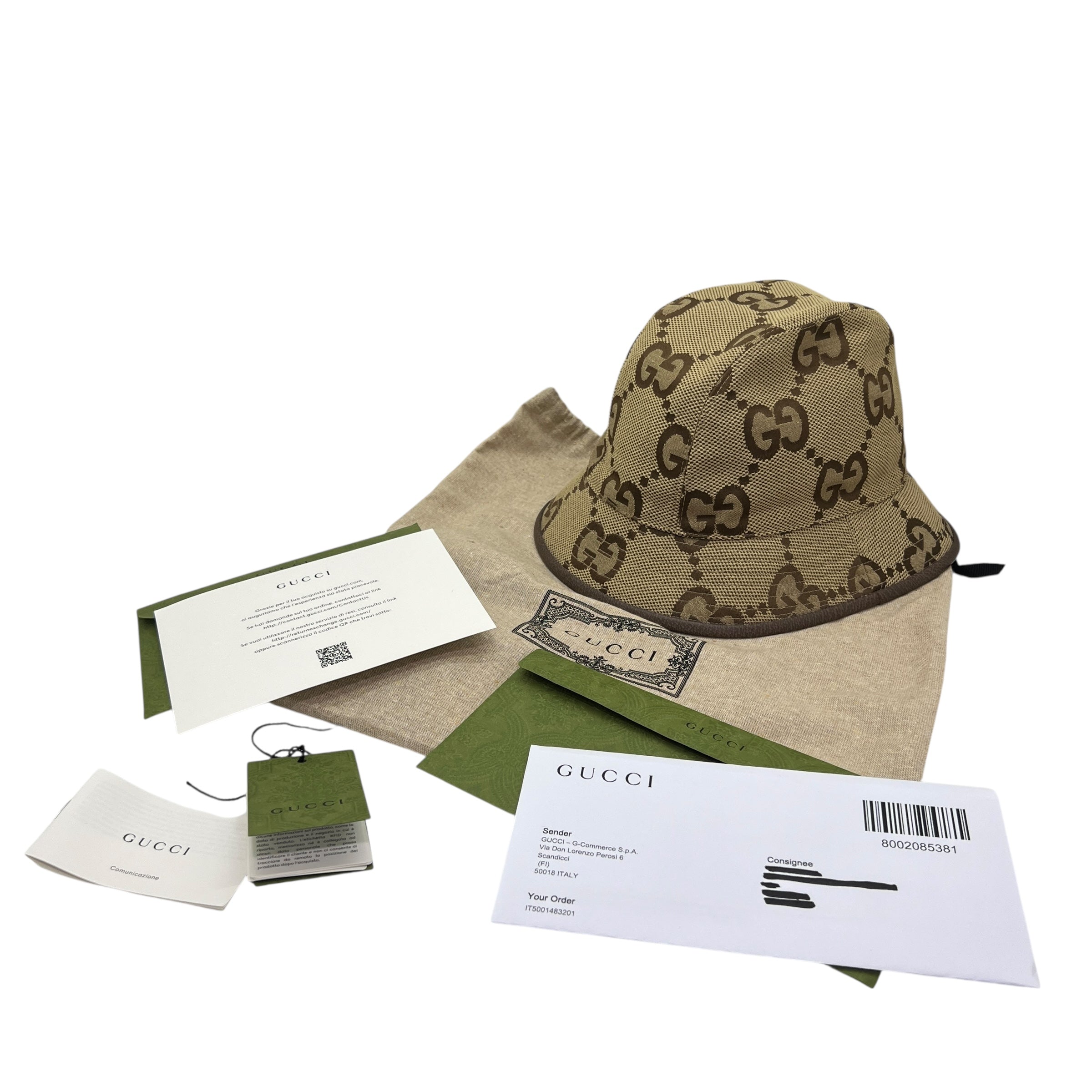 GUCCI CLOCHE FEDORA JUMBO GG TG XXL