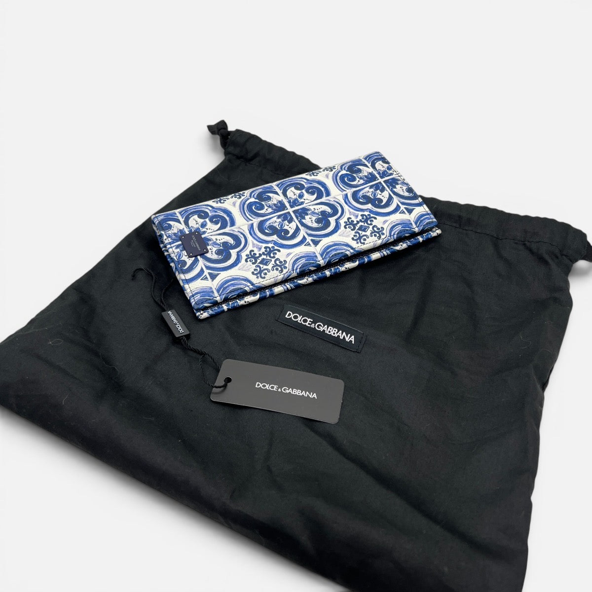 Portafoglio verticale in pelle stampa Maiolica