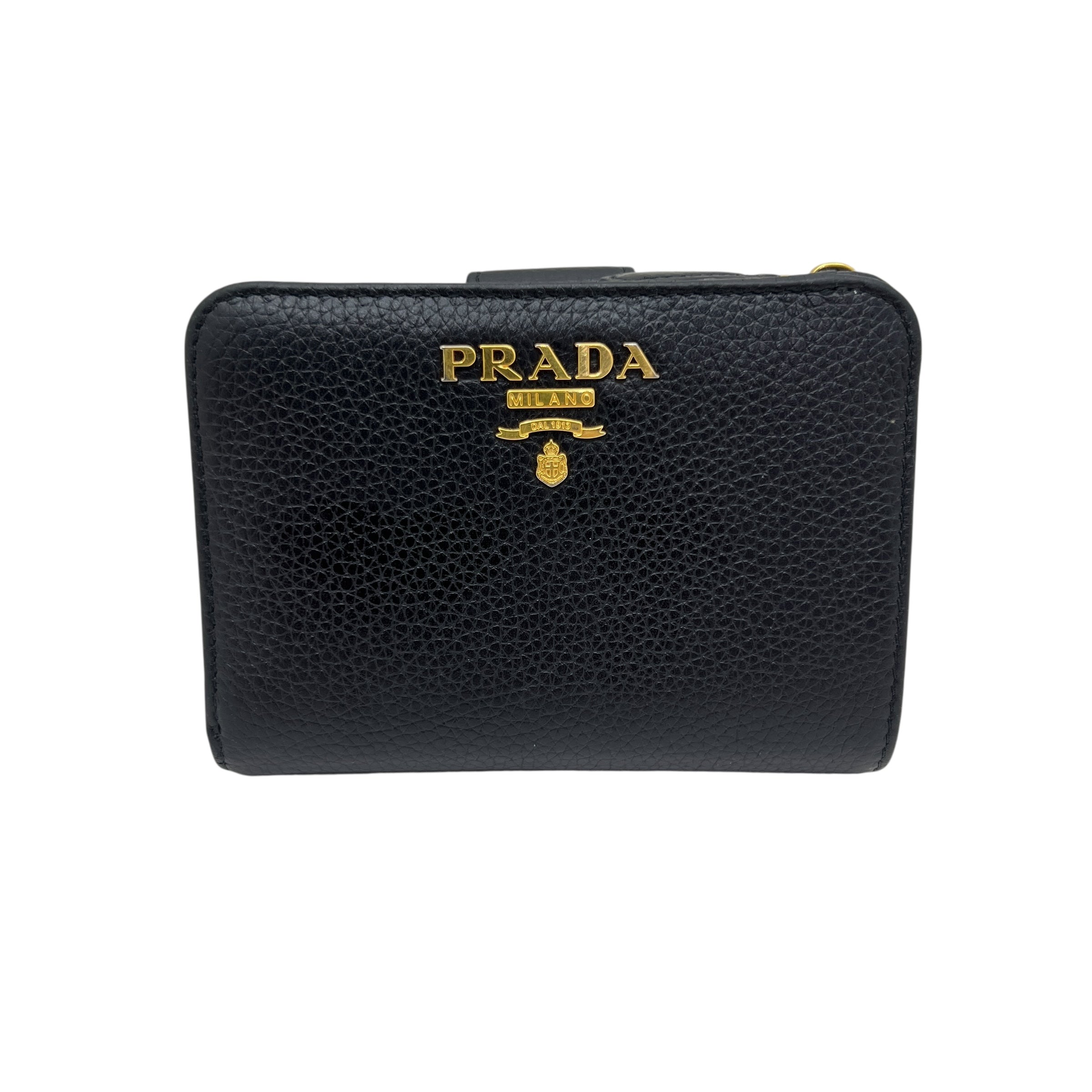 PRADA PORTAFOGLIO COMPATTO IN PELLE