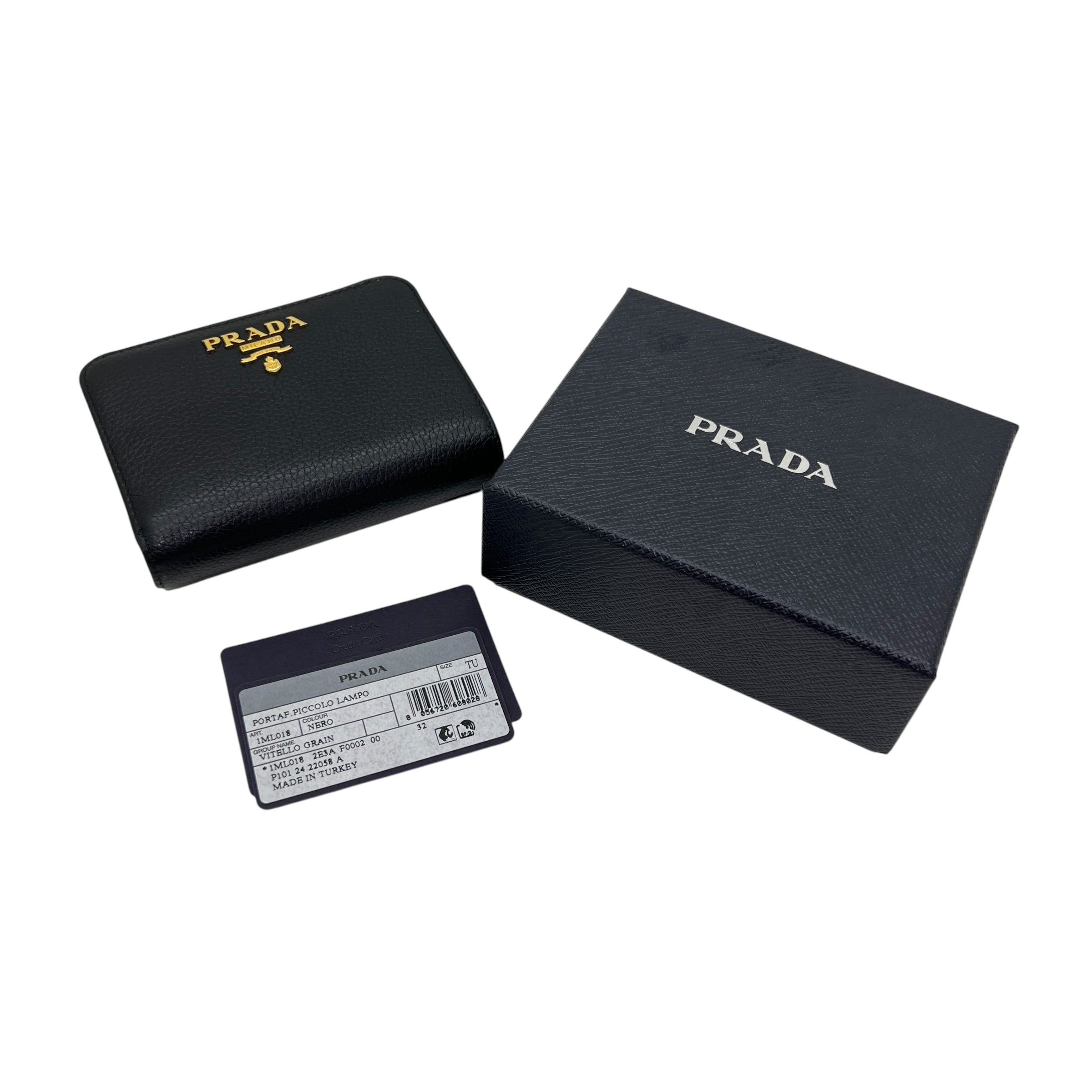 PRADA PORTAFOGLIO COMPATTO IN PELLE