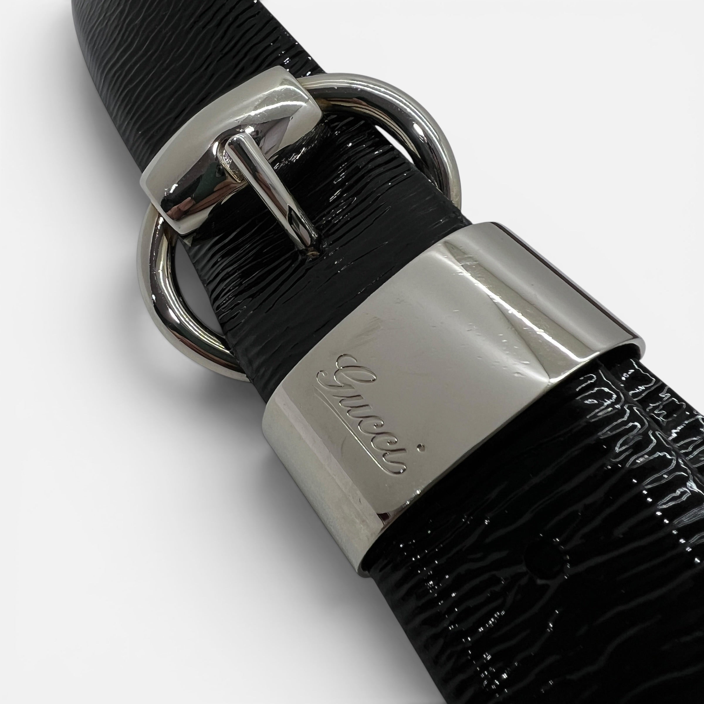 Cintura in pelle vernis taglia 100