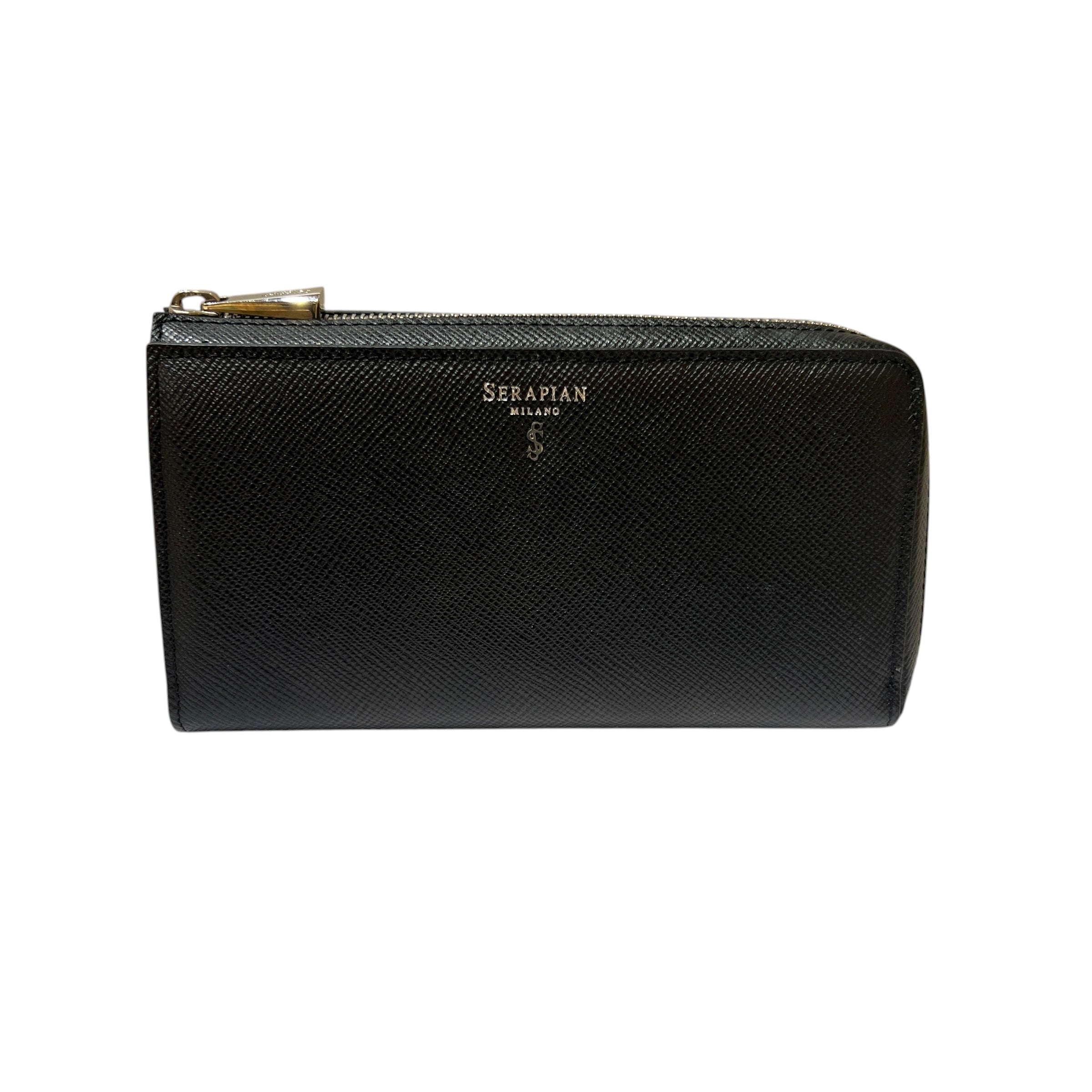 Portafoglio con zip in Saffiano