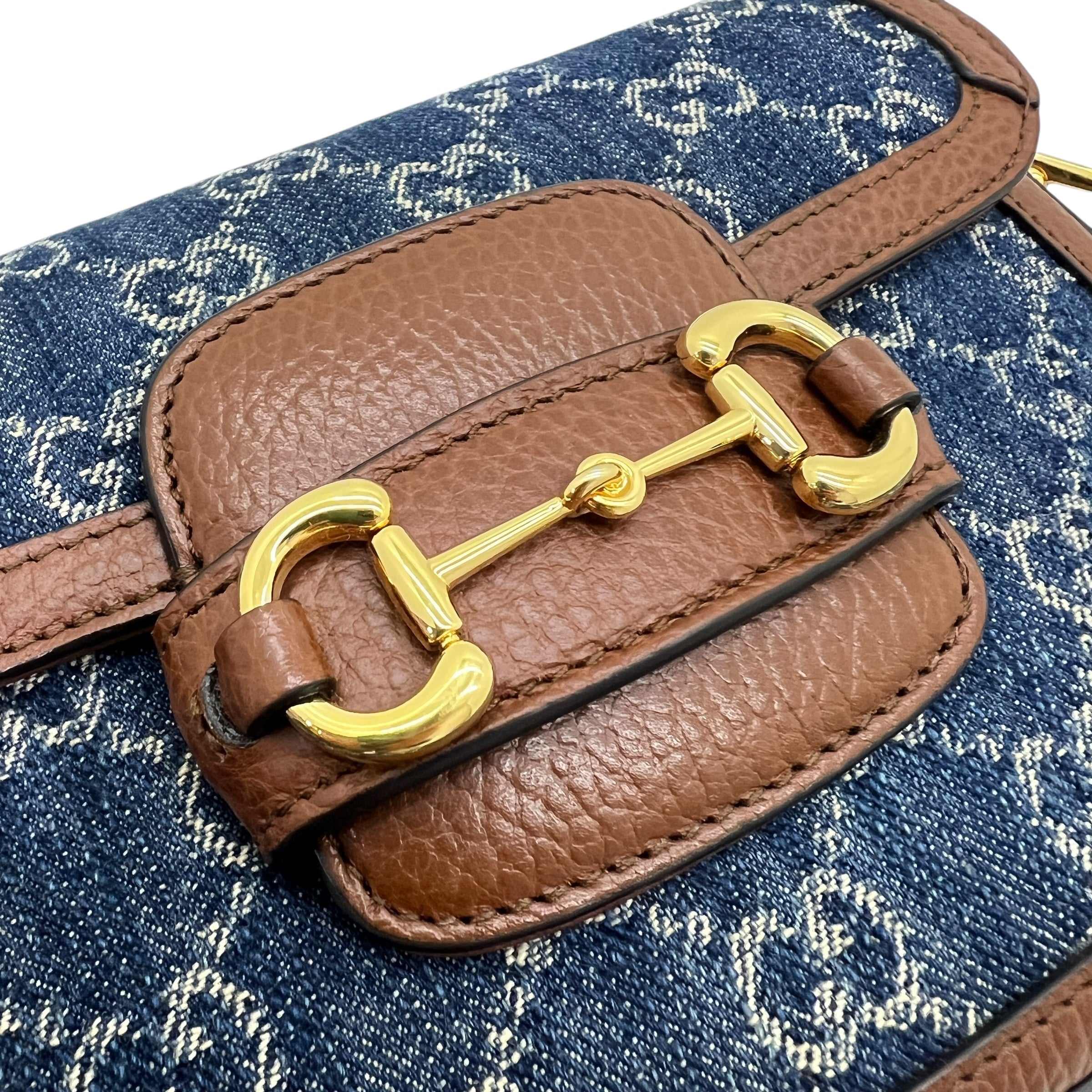 Horsebit 1955 Denim borsa a tracolla