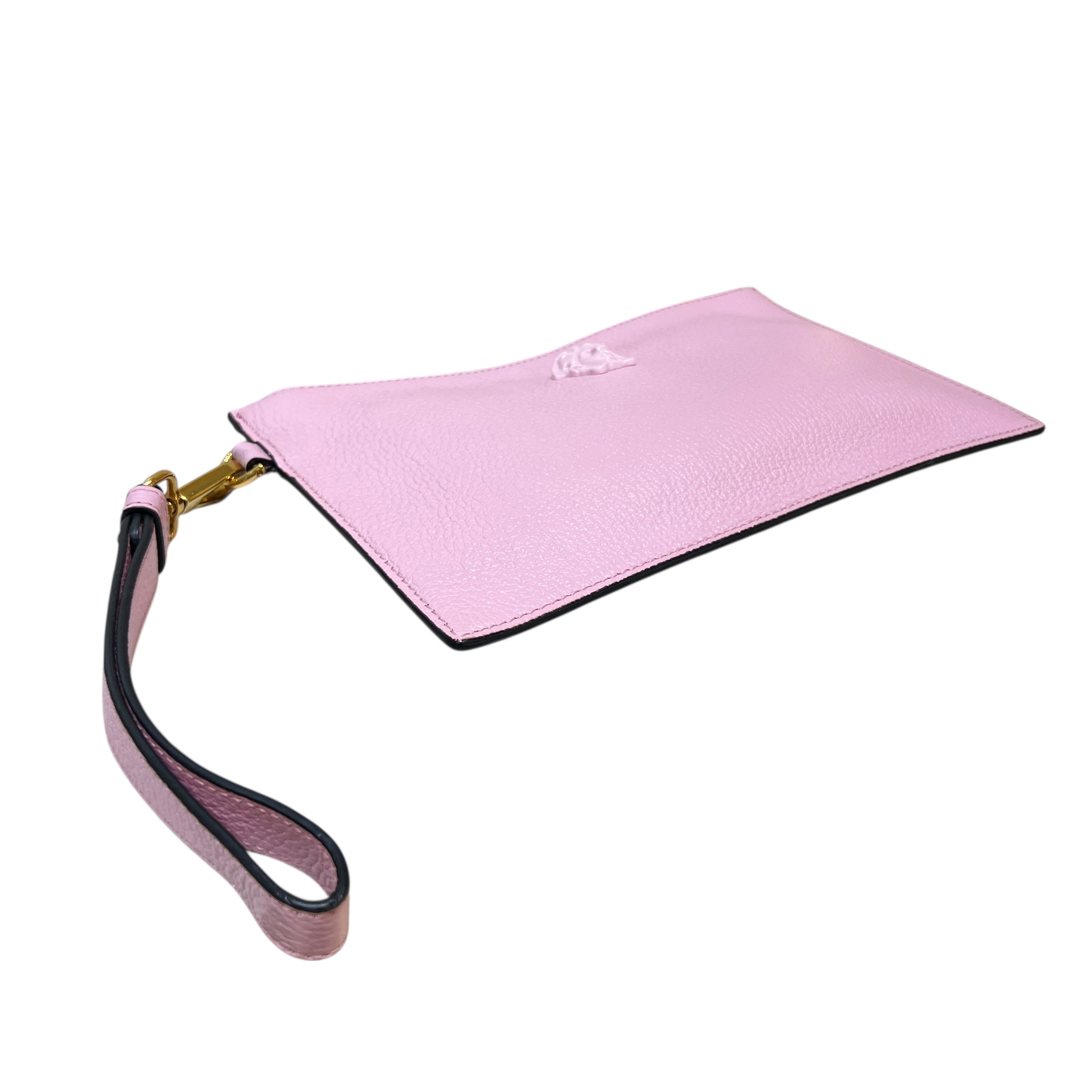 Pouch La Medusa in pelle rosa
