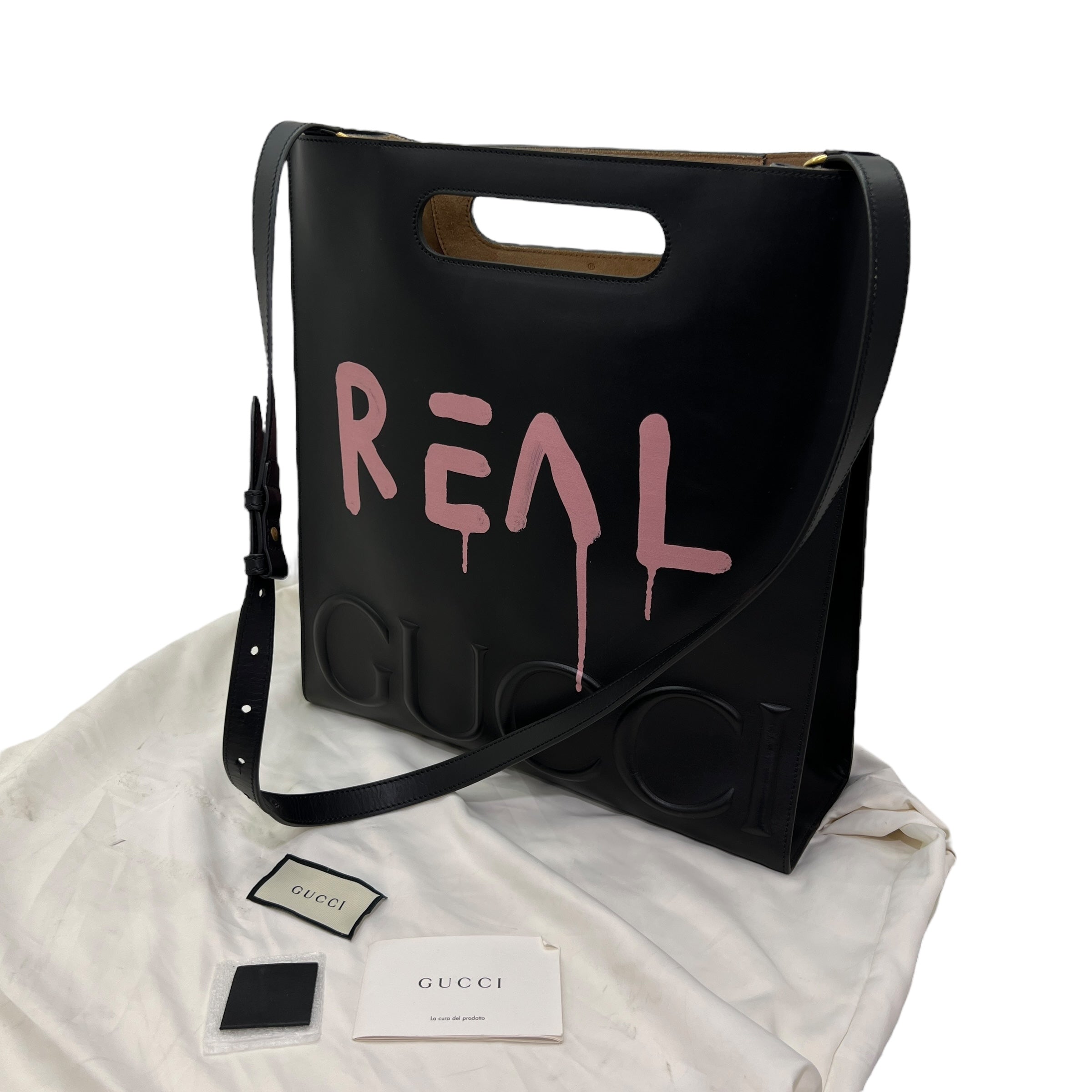 Ghost XL Tote in pelle con tracolla