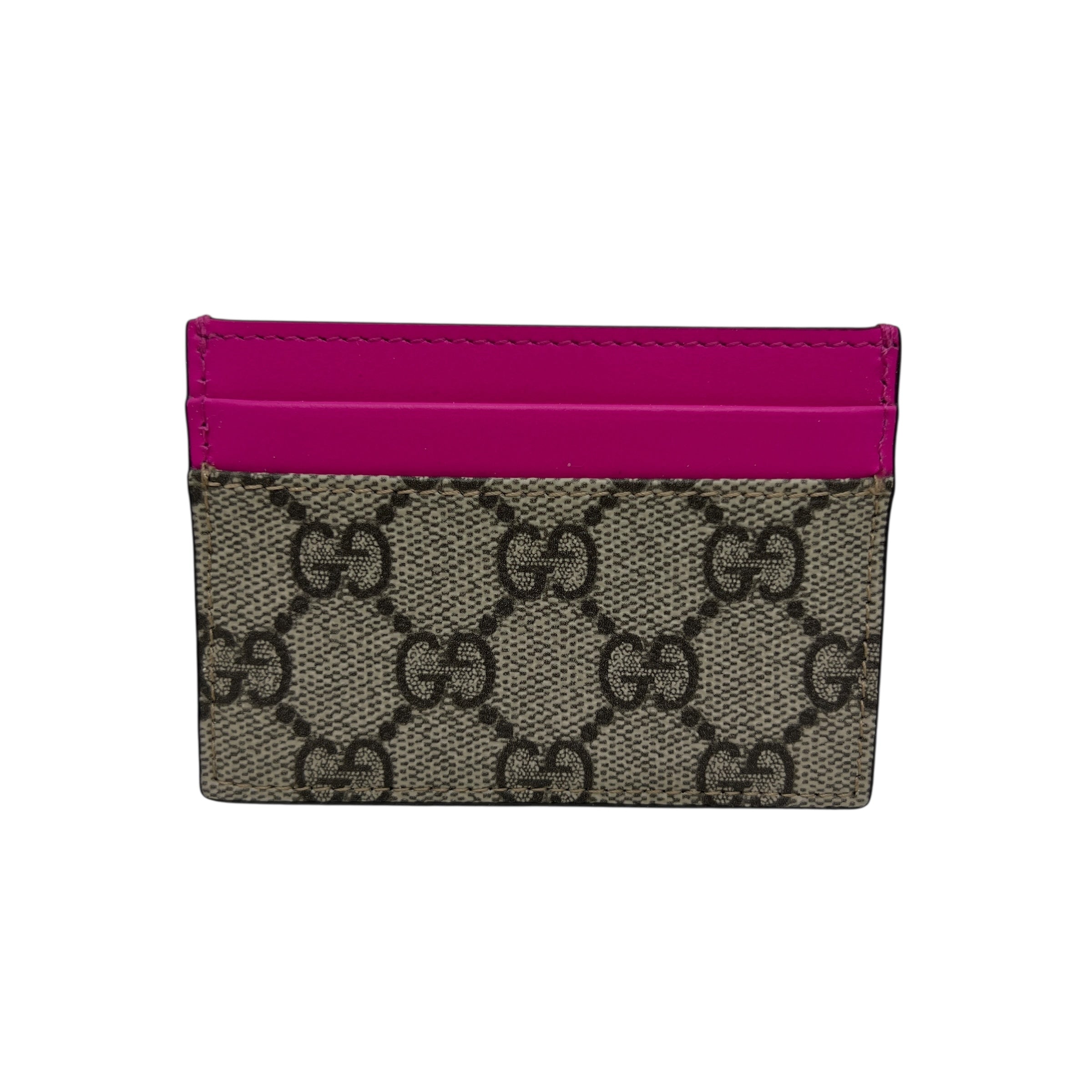 Portacarte GG Supreme fucsia