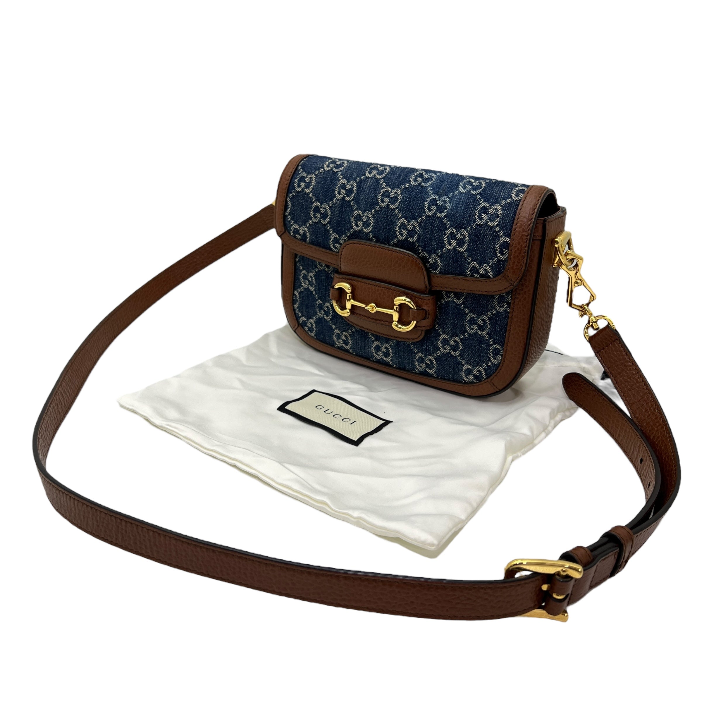 Horsebit 1955 Denim borsa a tracolla
