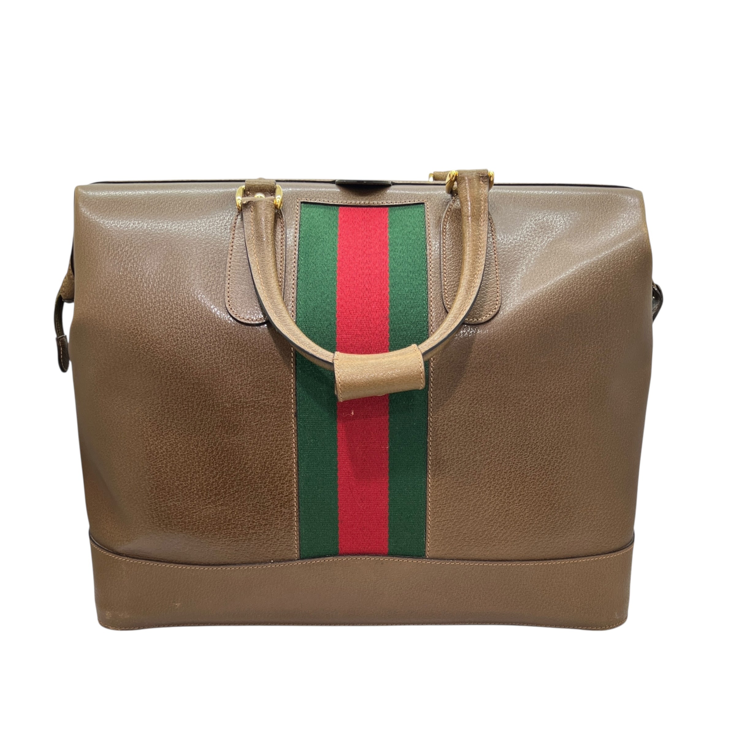 borsone semirigido vintage in pelle