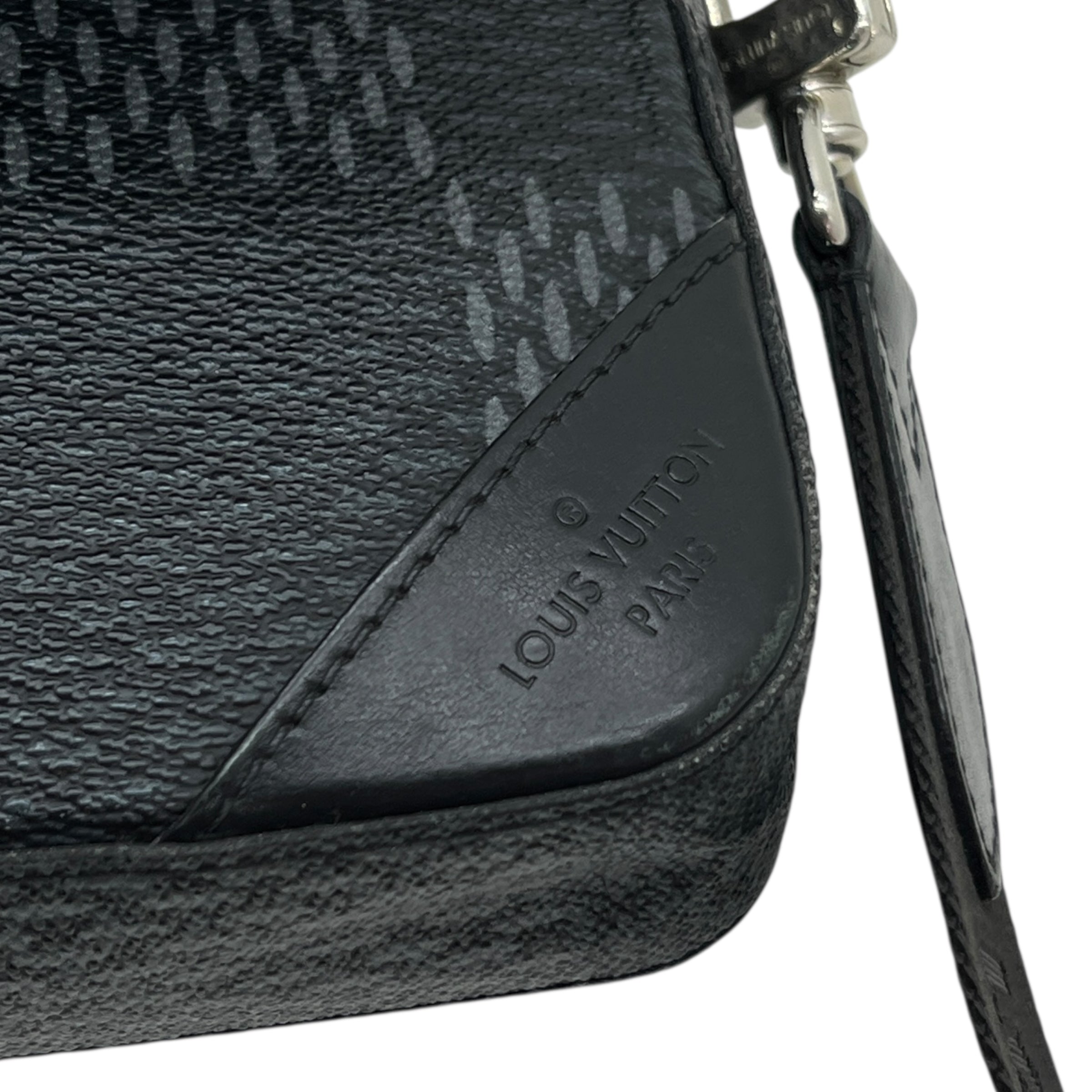 Borsa messenger Trio Damier Graphite Giant 3D