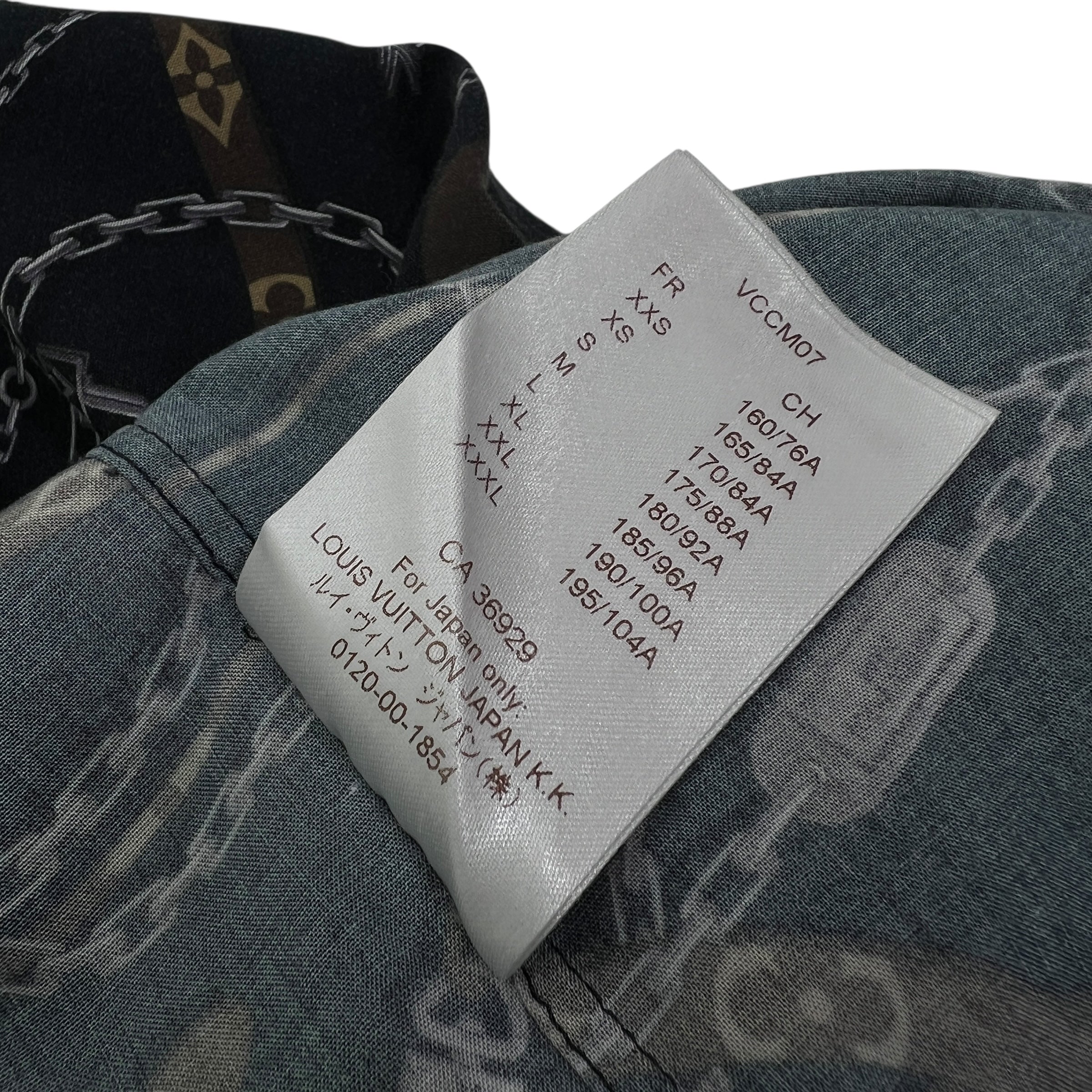 Camicia con stampa catene e cinture Tg. XL