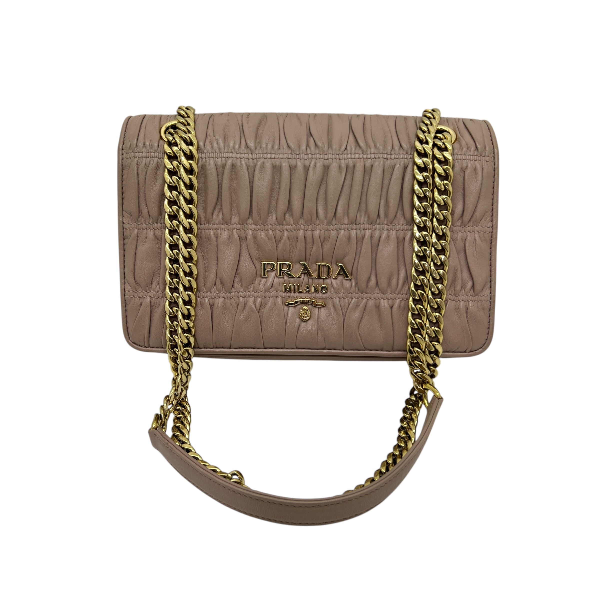 PRADA BORSA A TRACOLLA IN PELLE GOFFRATA
