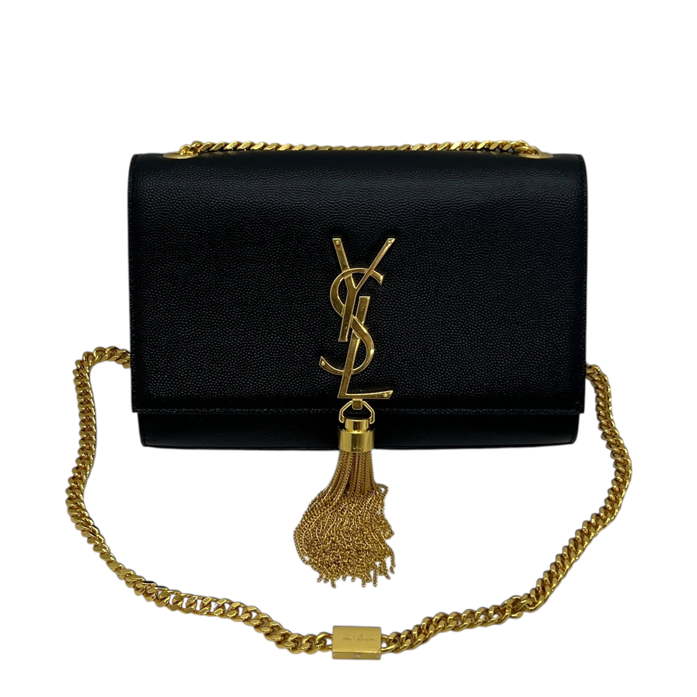 Kate piccola con nappina in pelle grain de poudre