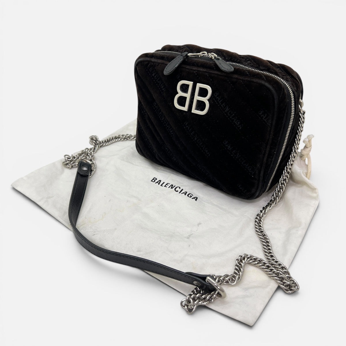 BB Reporter tracolla in velluto