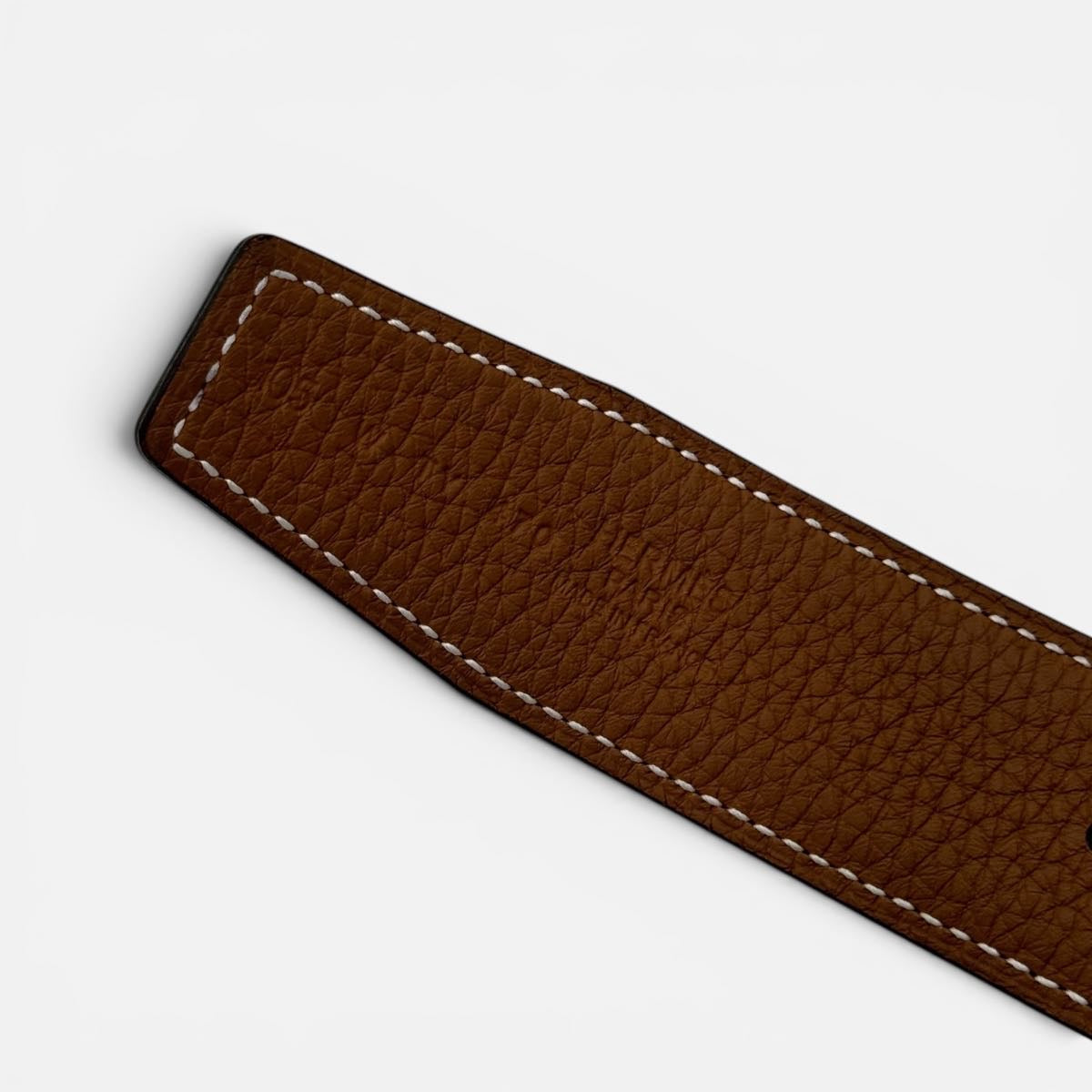 Fibbia da cintura H & Pelle reversibile per cintura 32 mm taglia 105