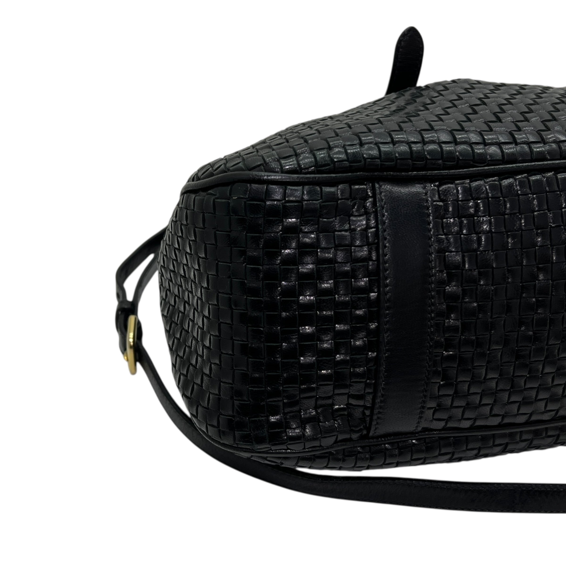 Borsa in pelle intrecciata