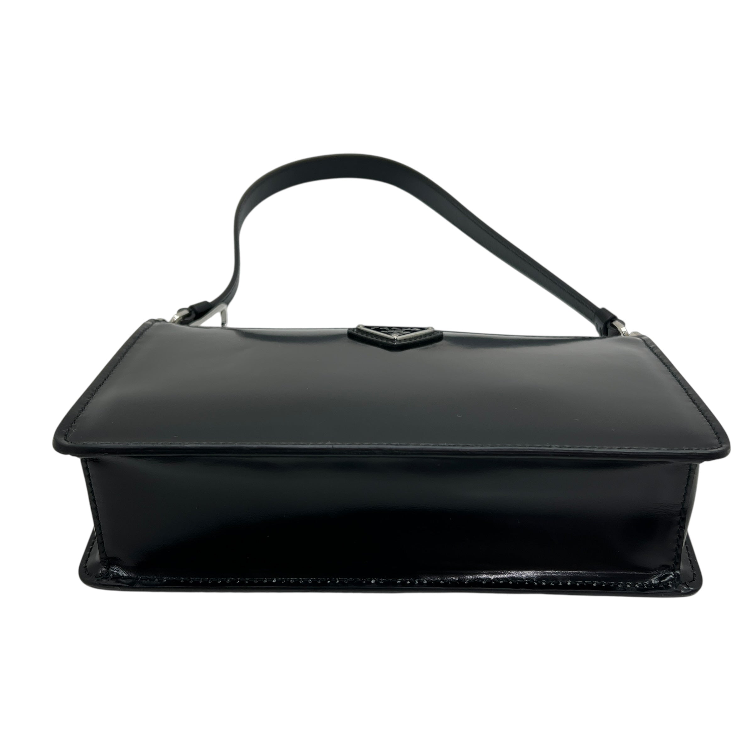 Prada mini borsa in pelle spazzolata