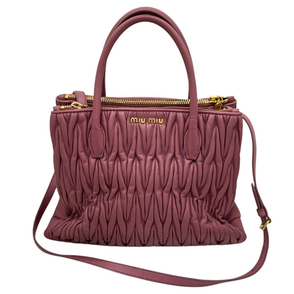 MIU MIU BORSA A TRACOLLA IN NAPPA GOFFRATA