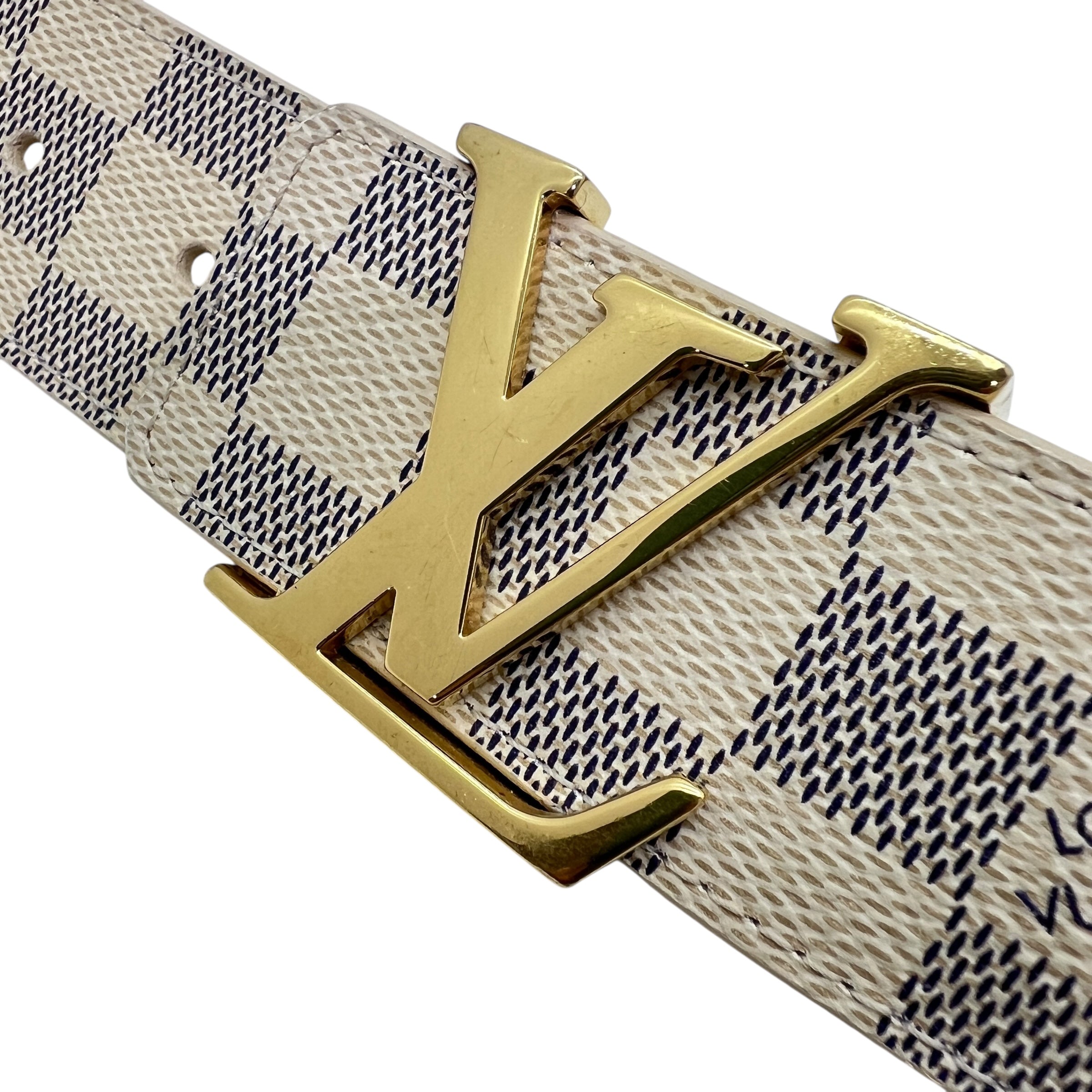 Initiales Cintura damier azure Mis. 90