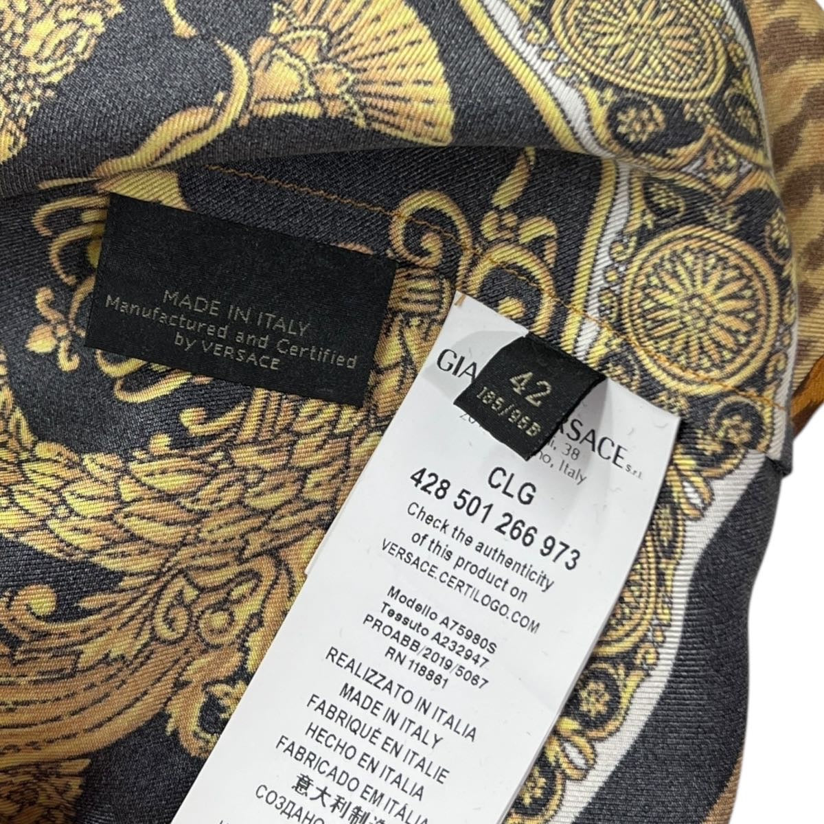 VERSACE CAMICIA IN SETA TG 42