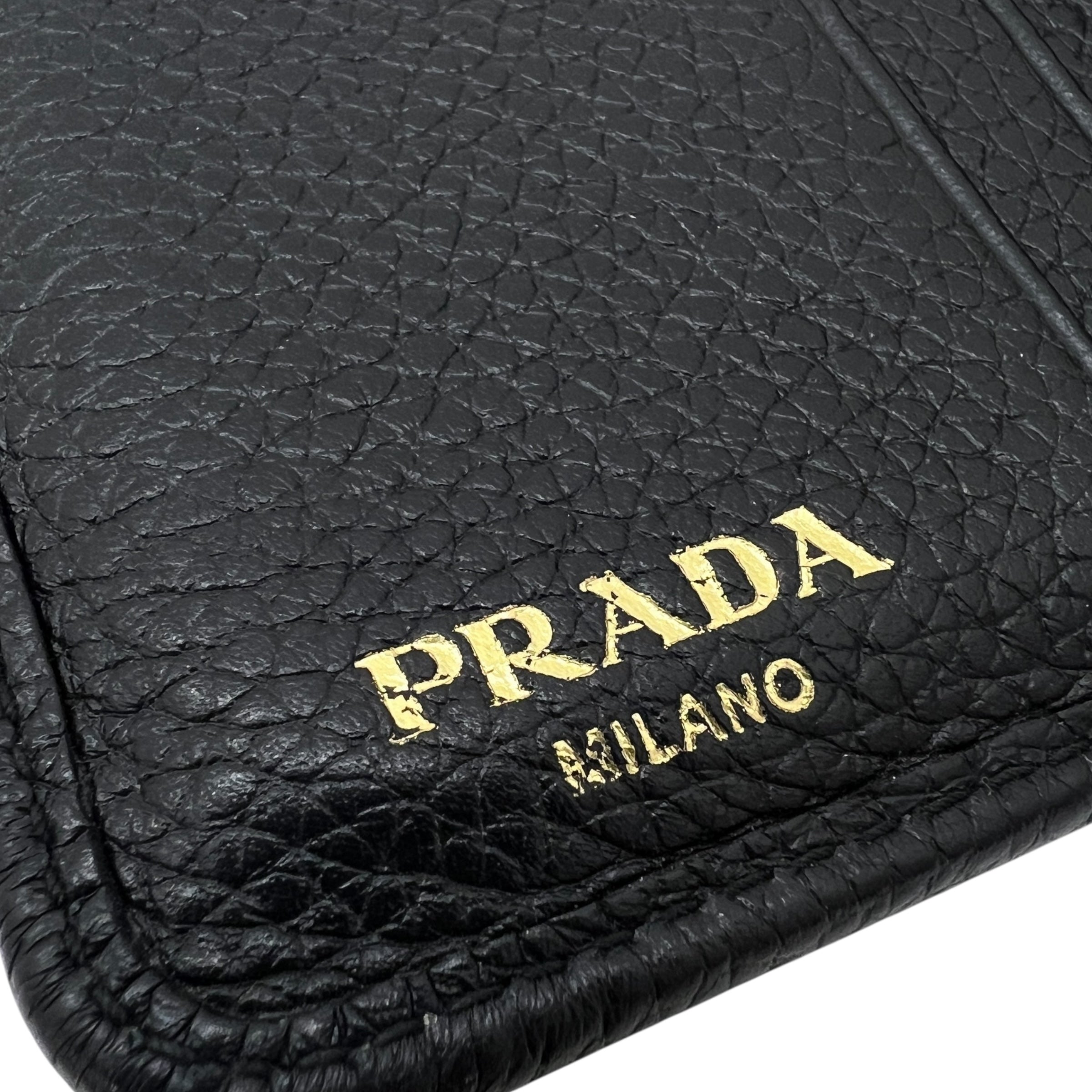 PRADA PORTAFOGLIO COMPATTO IN PELLE
