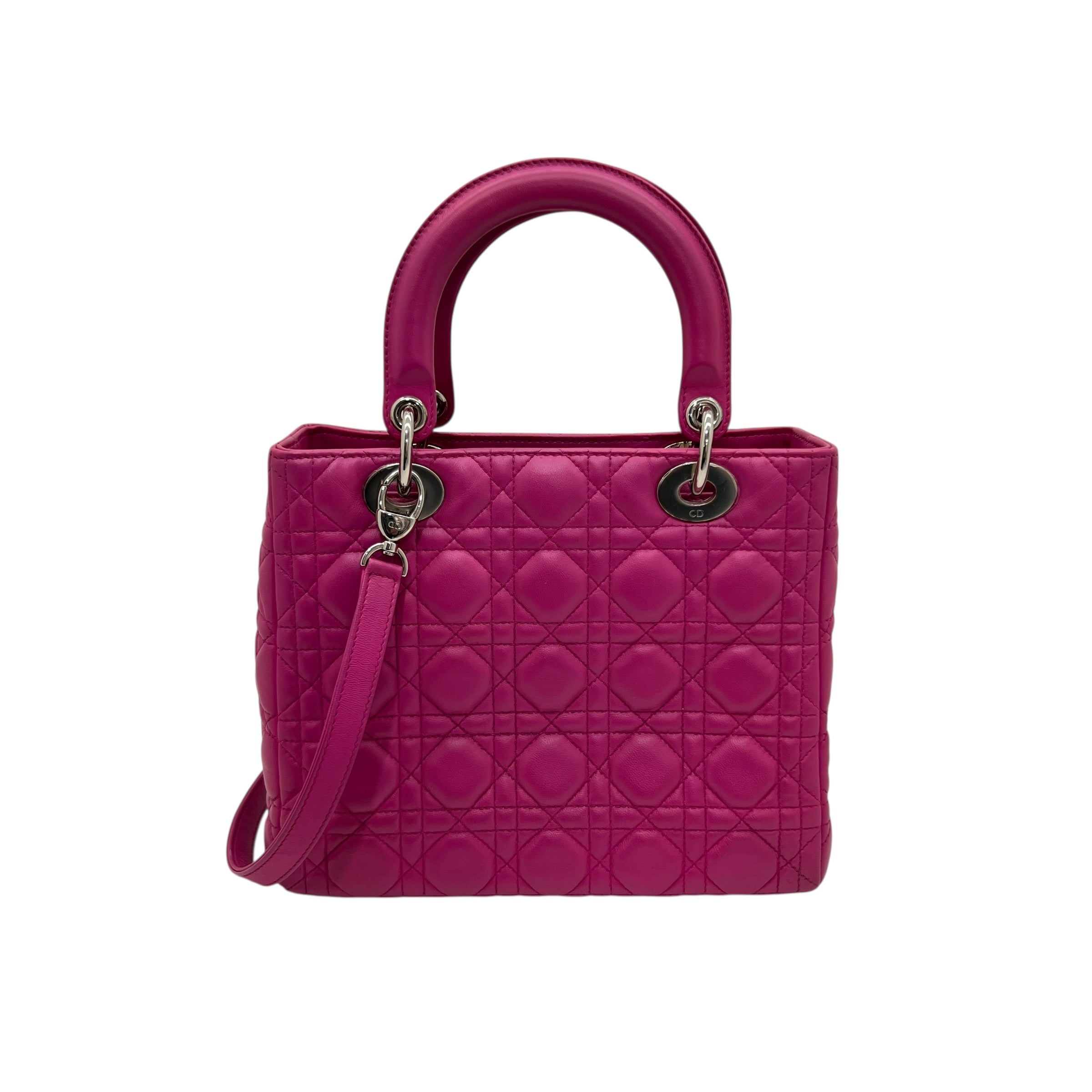 Borsa media Lady Dior in agnello