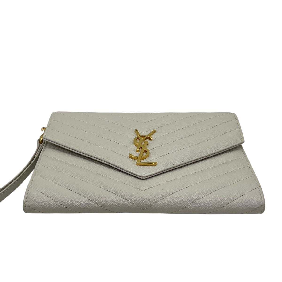 SAINT LAURENT CASSANDRE MATELASSÉ FLAP POUCH IN PELLE GOFFRATA GRAIN DE POUDRE TRAPUNTATA