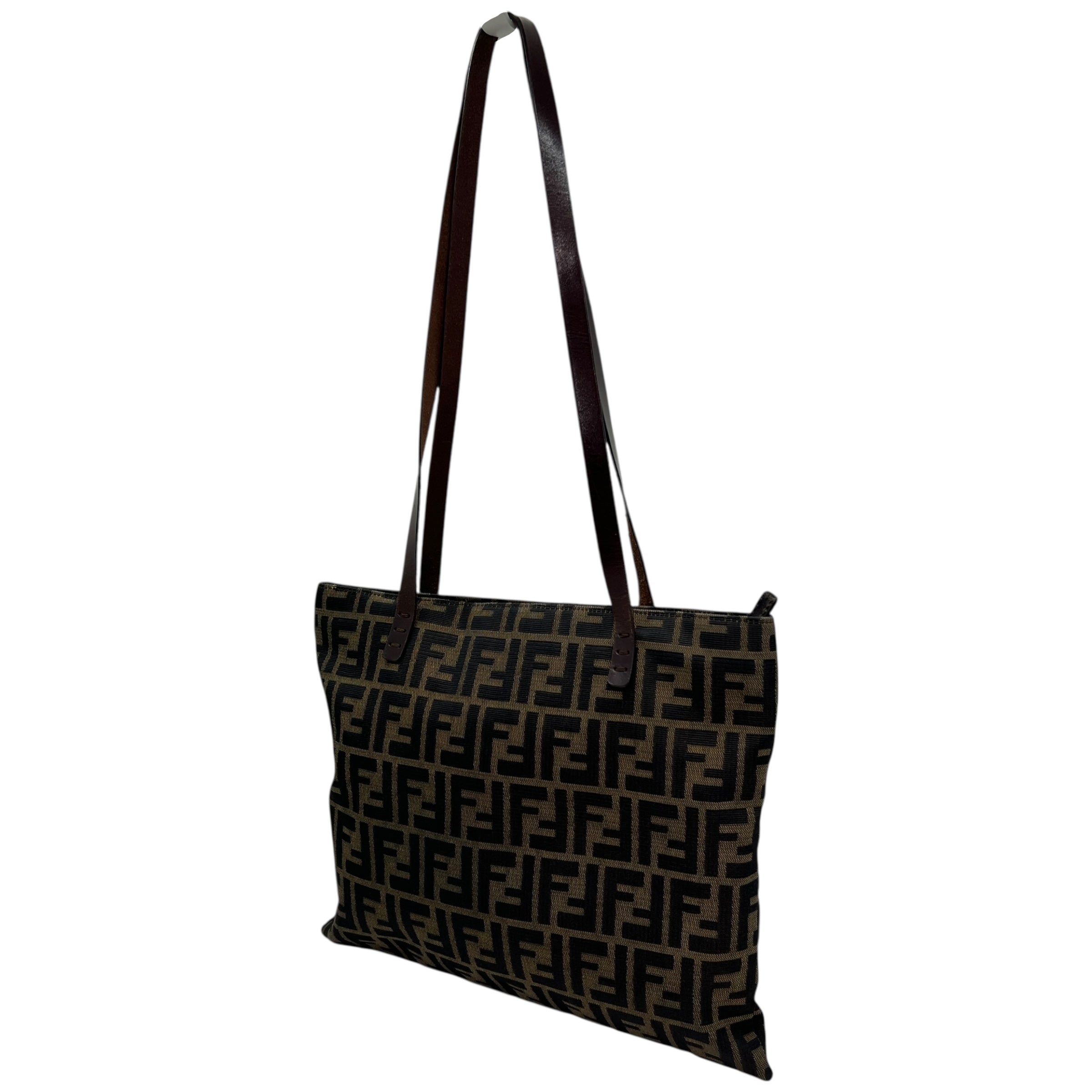 Tote bag in tessuto e pelle