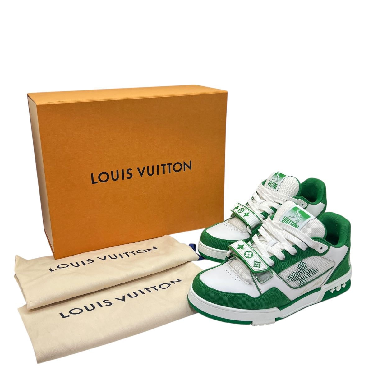 LOUIS VUITTON LV TRAINER GREEN DENIM TG 7,5 (43)