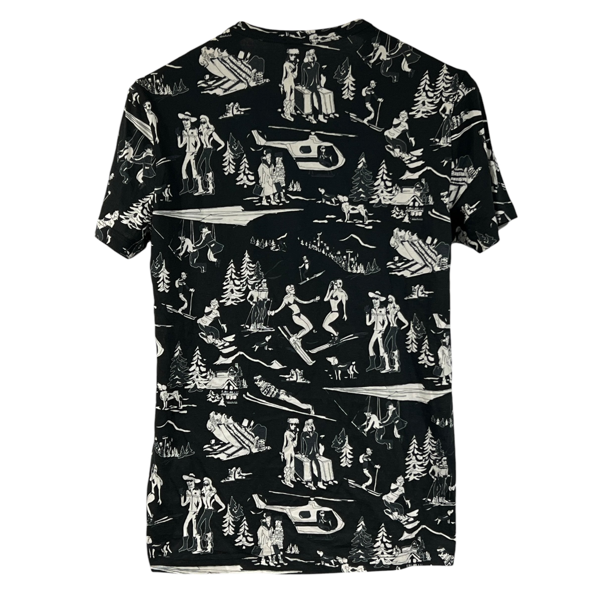 T-shirt Skiing logo taglia M