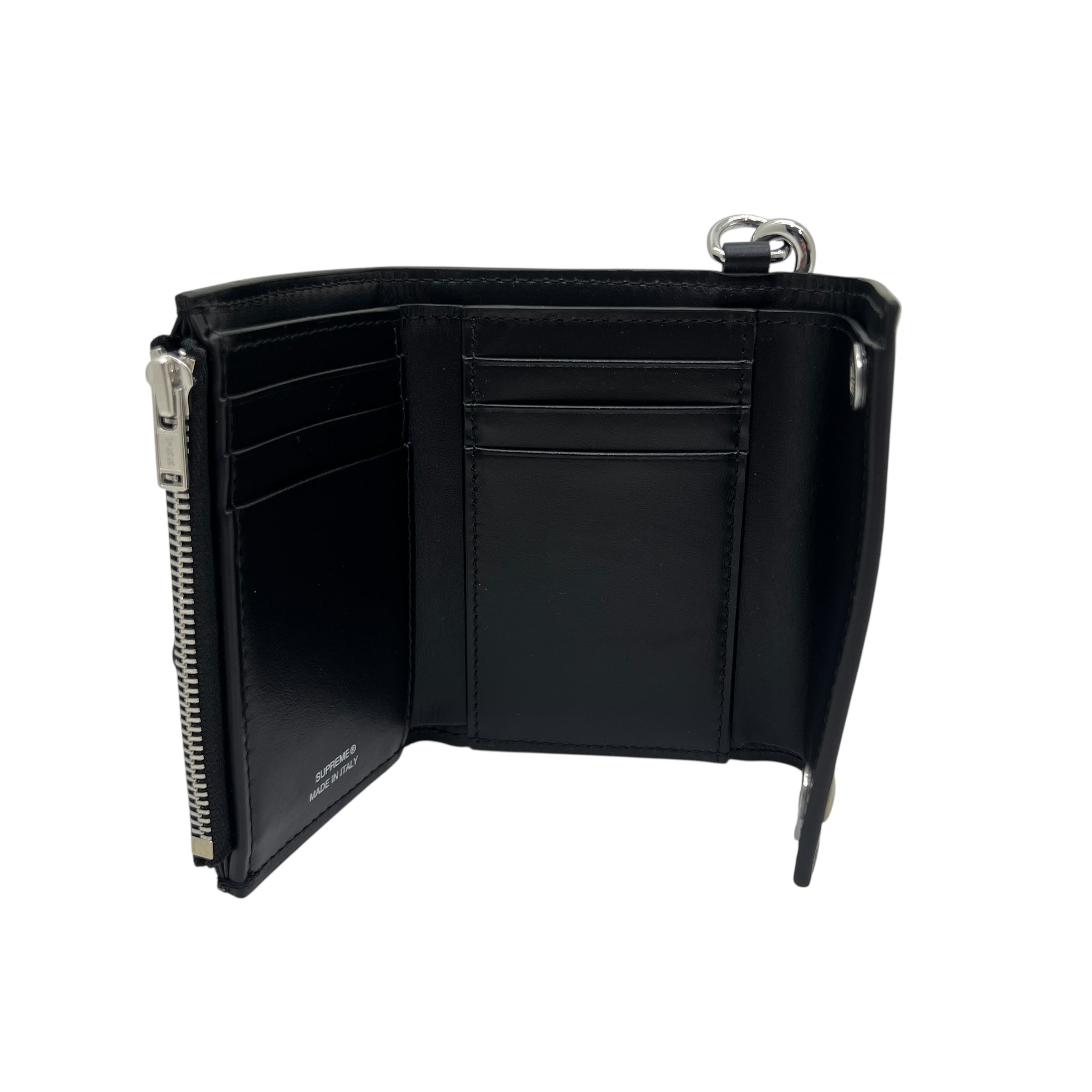 Portafoglio in pelle con catena