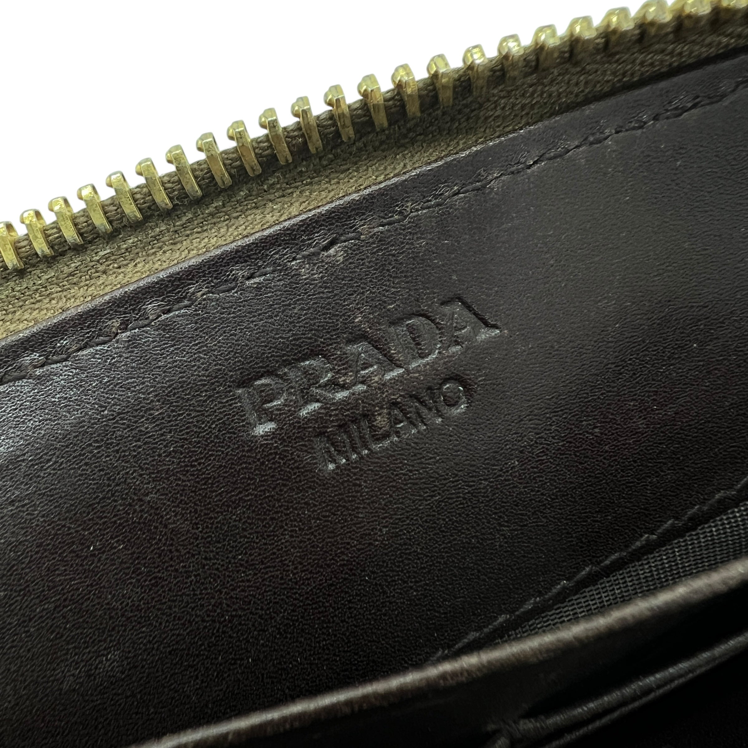 Portafoglio vintage con zip