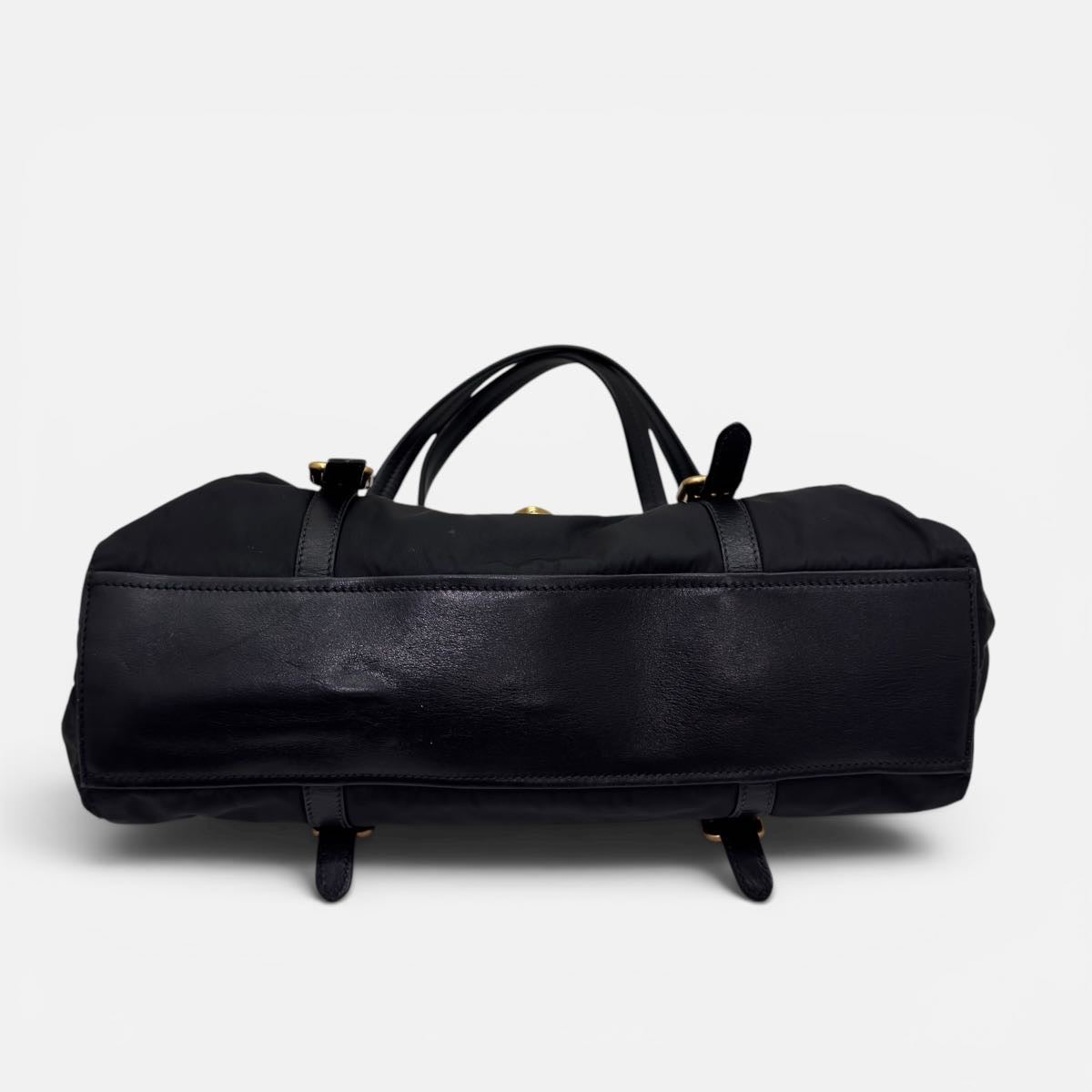 Borsa vintage in nylon e pelle