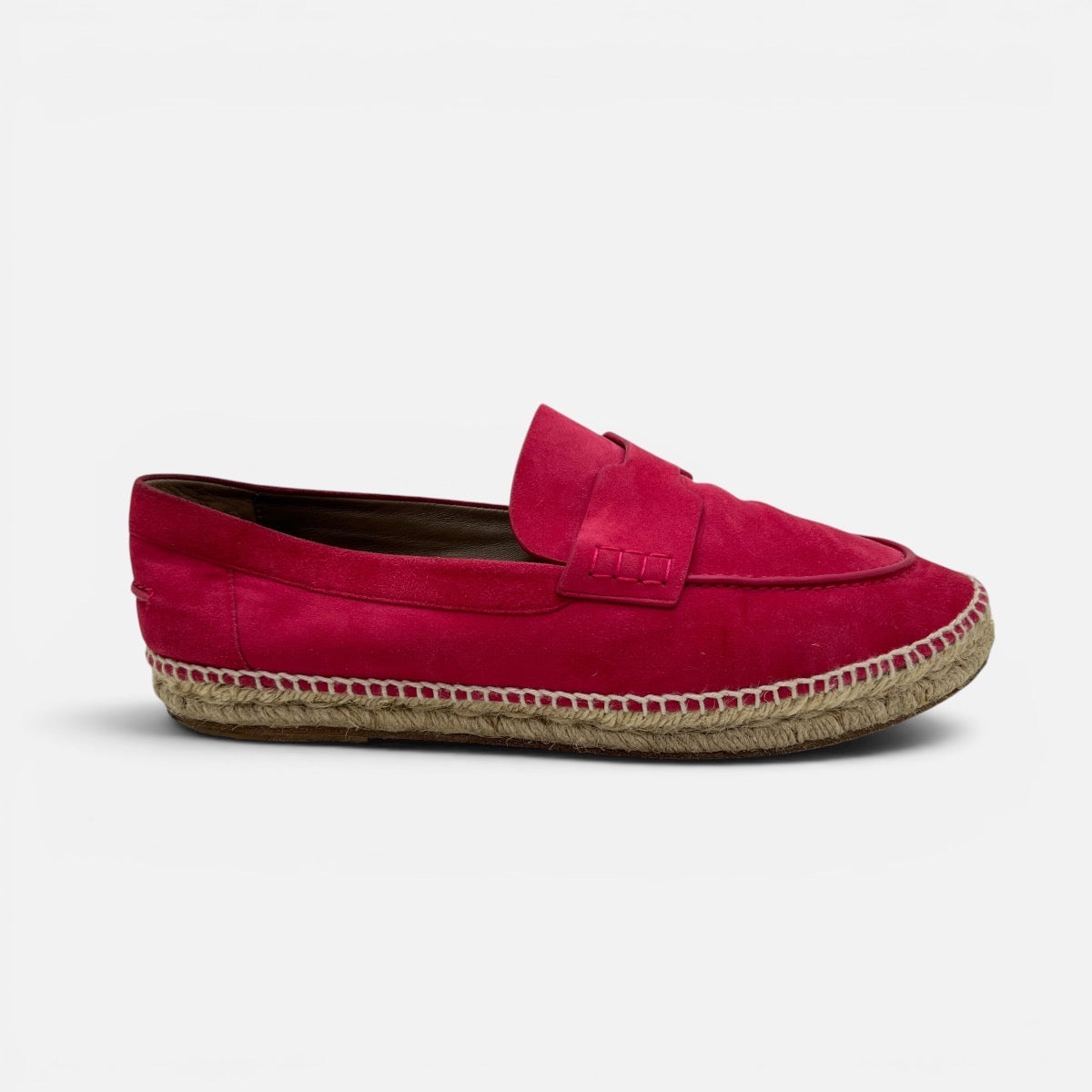 Suede fucsia Espadrillas mocassino taglia 38