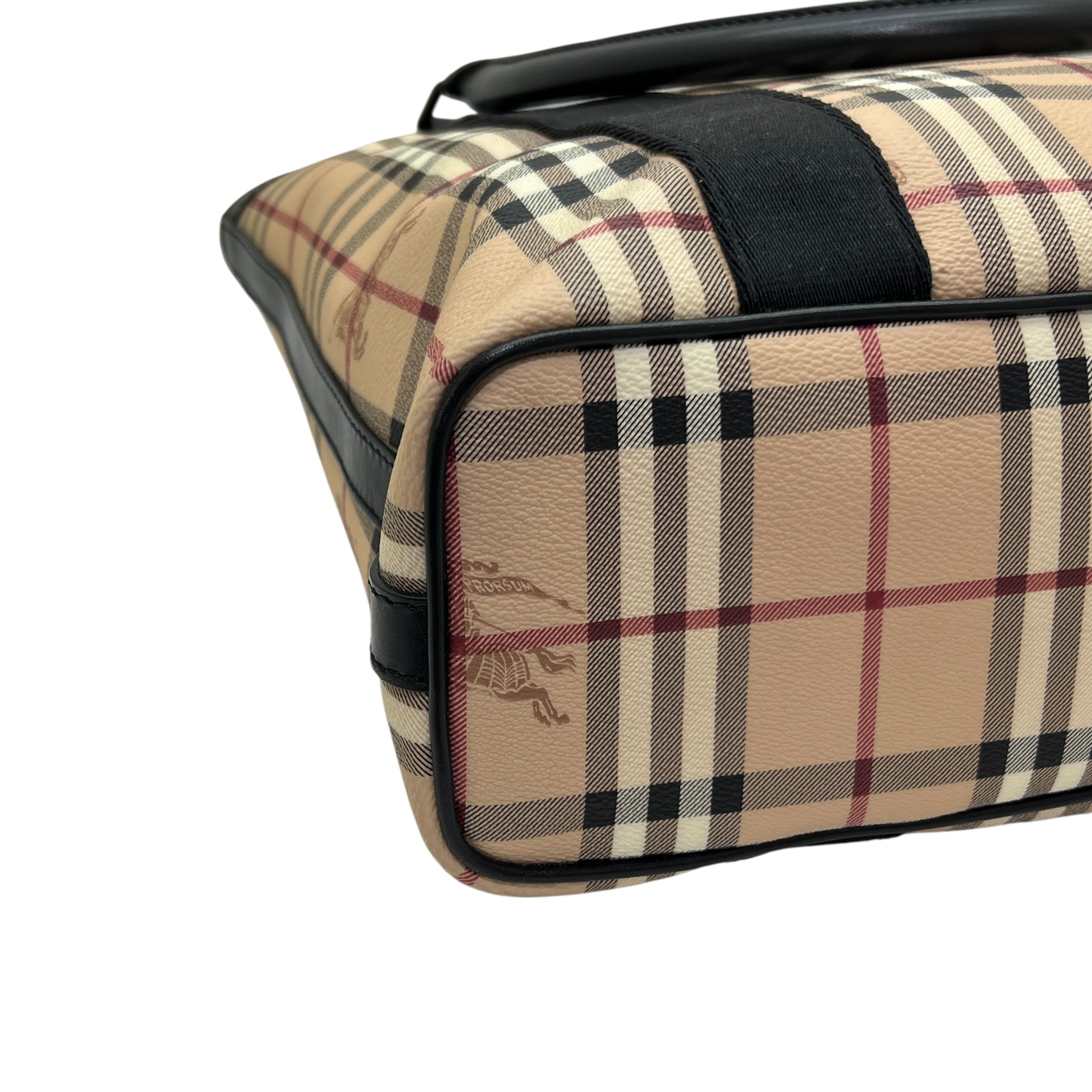 Borsa shopping in pelle Check