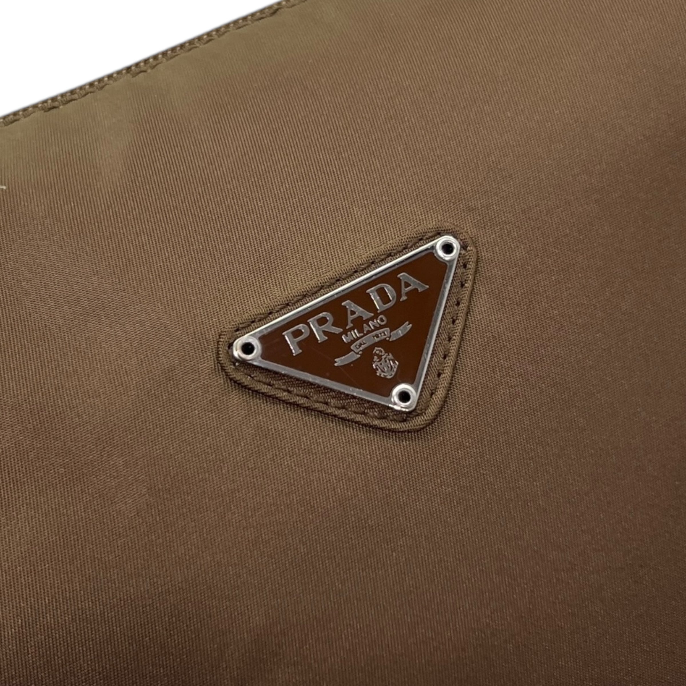 Borsa a spalla in nylon e pitone