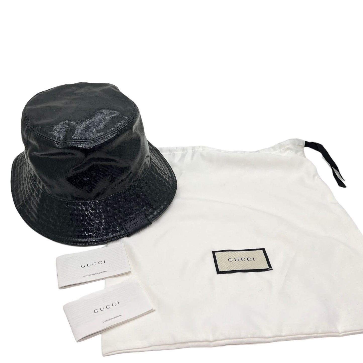 GUCCI CAPPELLO DA PESCATORE IN TELA GG CRYSTAL TG L