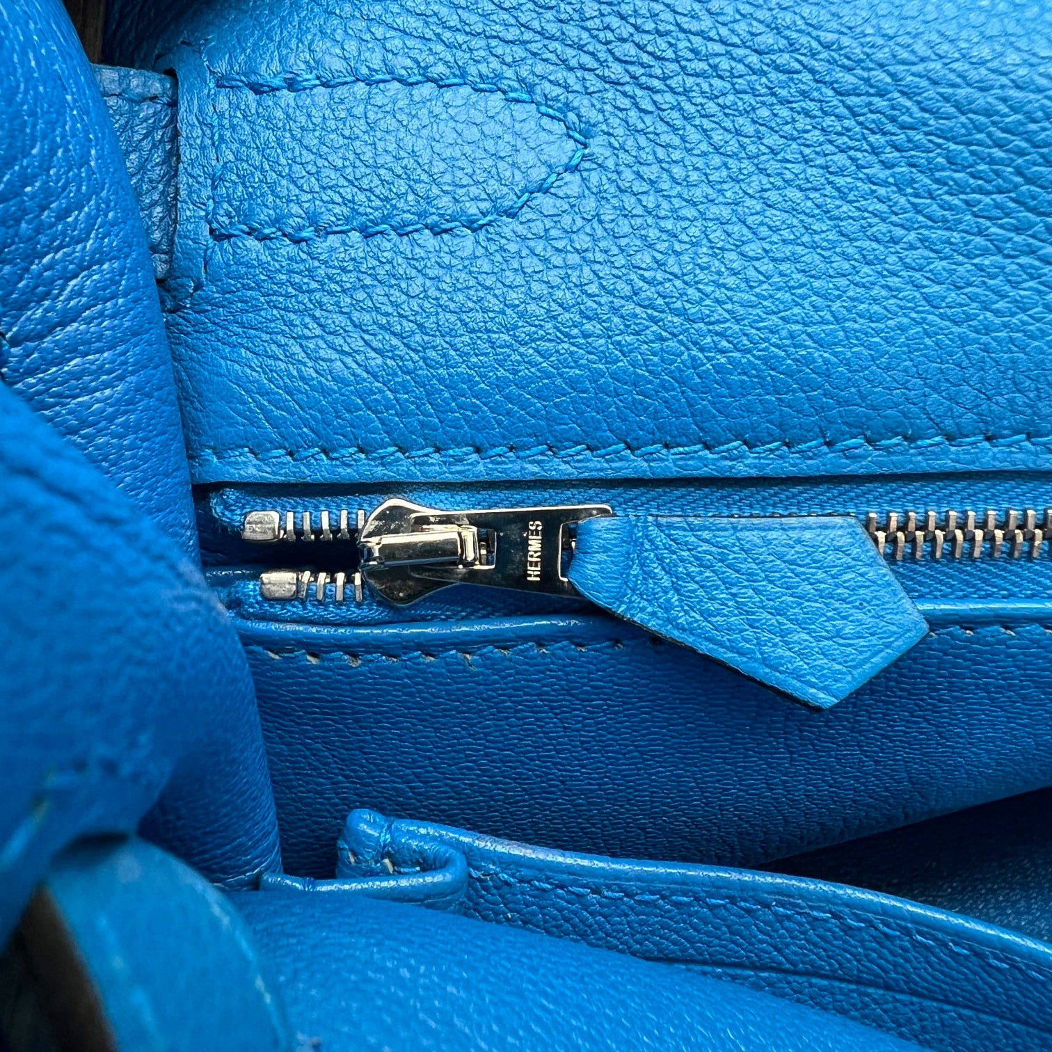 HERMÈS KELLY 32 EVERCOLOR BLU HYDRA
