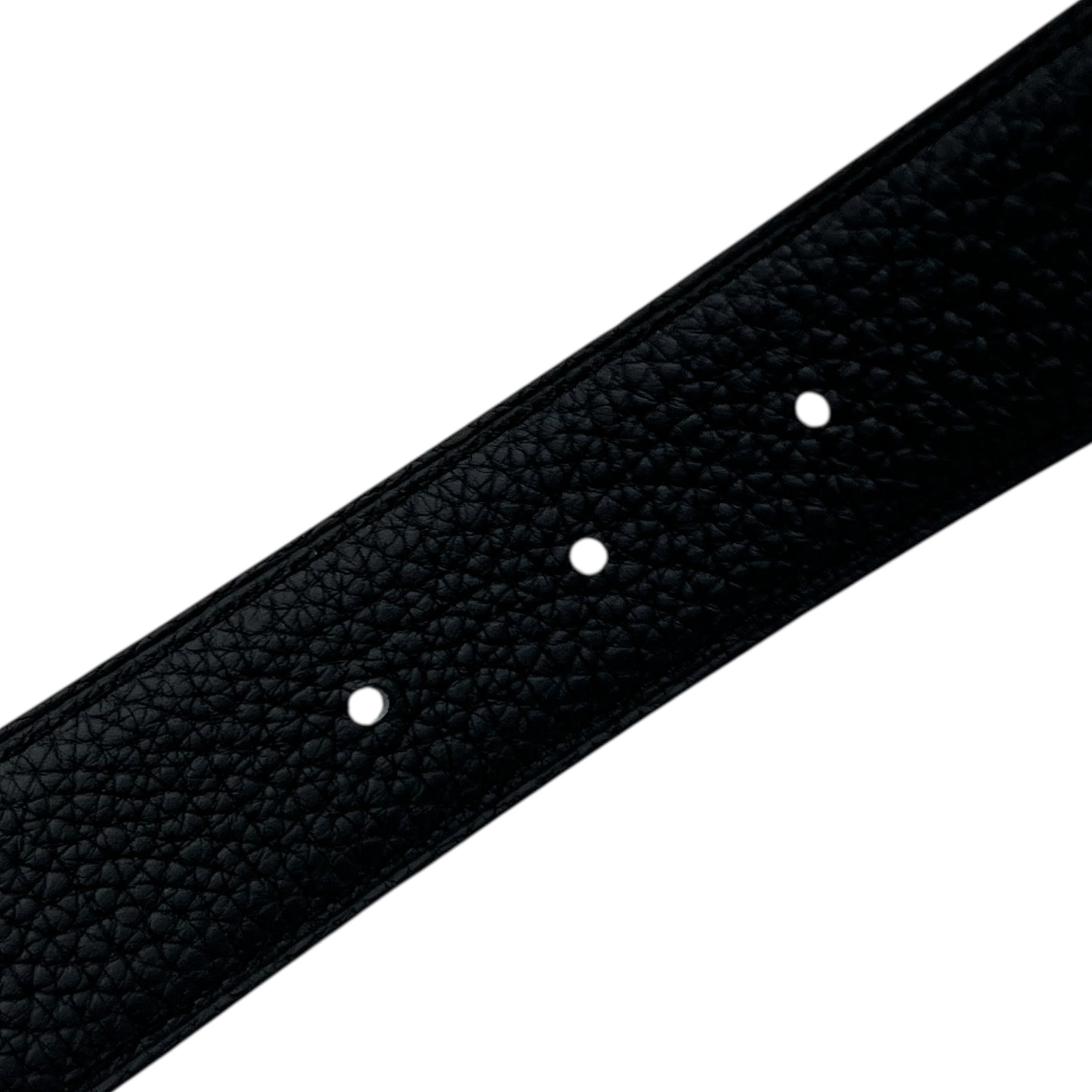 Hermès Fibbia da cintura Hisséo & Pelle reversibile per cintura 32 mm tg 100