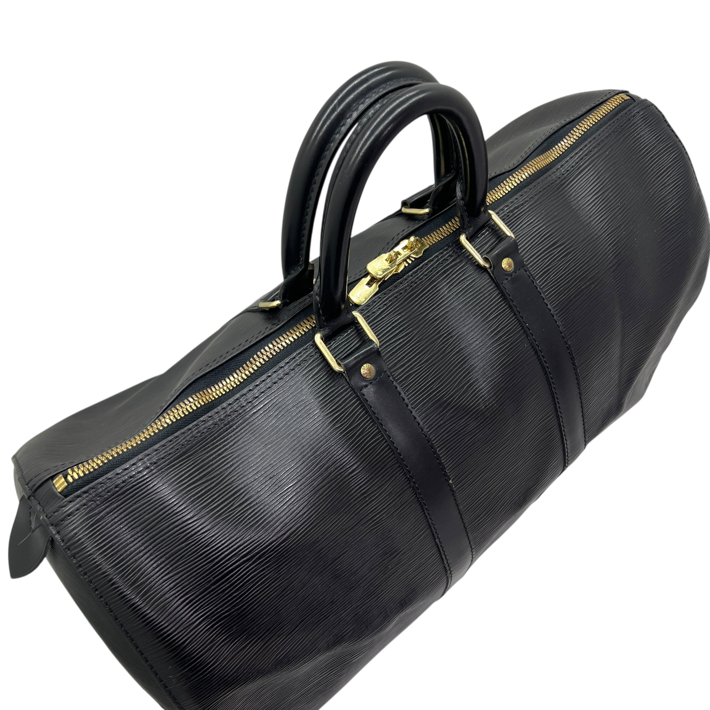 Keepall 45 in pelle Epi nera