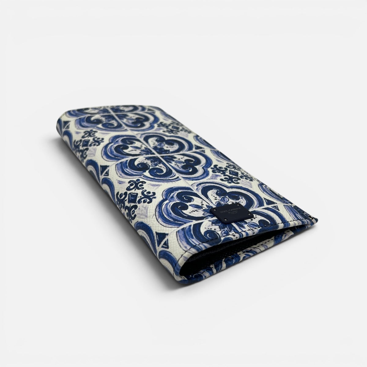 Portafoglio verticale in pelle stampa Maiolica