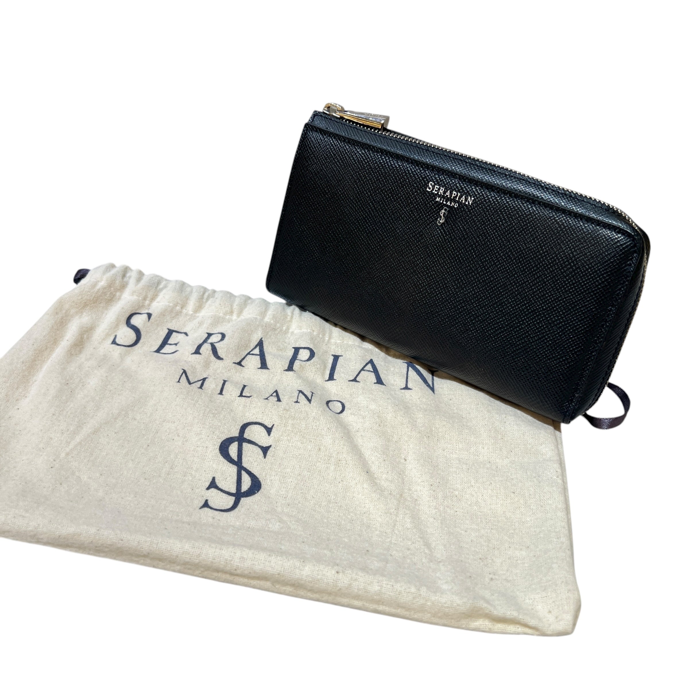 Portafoglio con zip in Saffiano