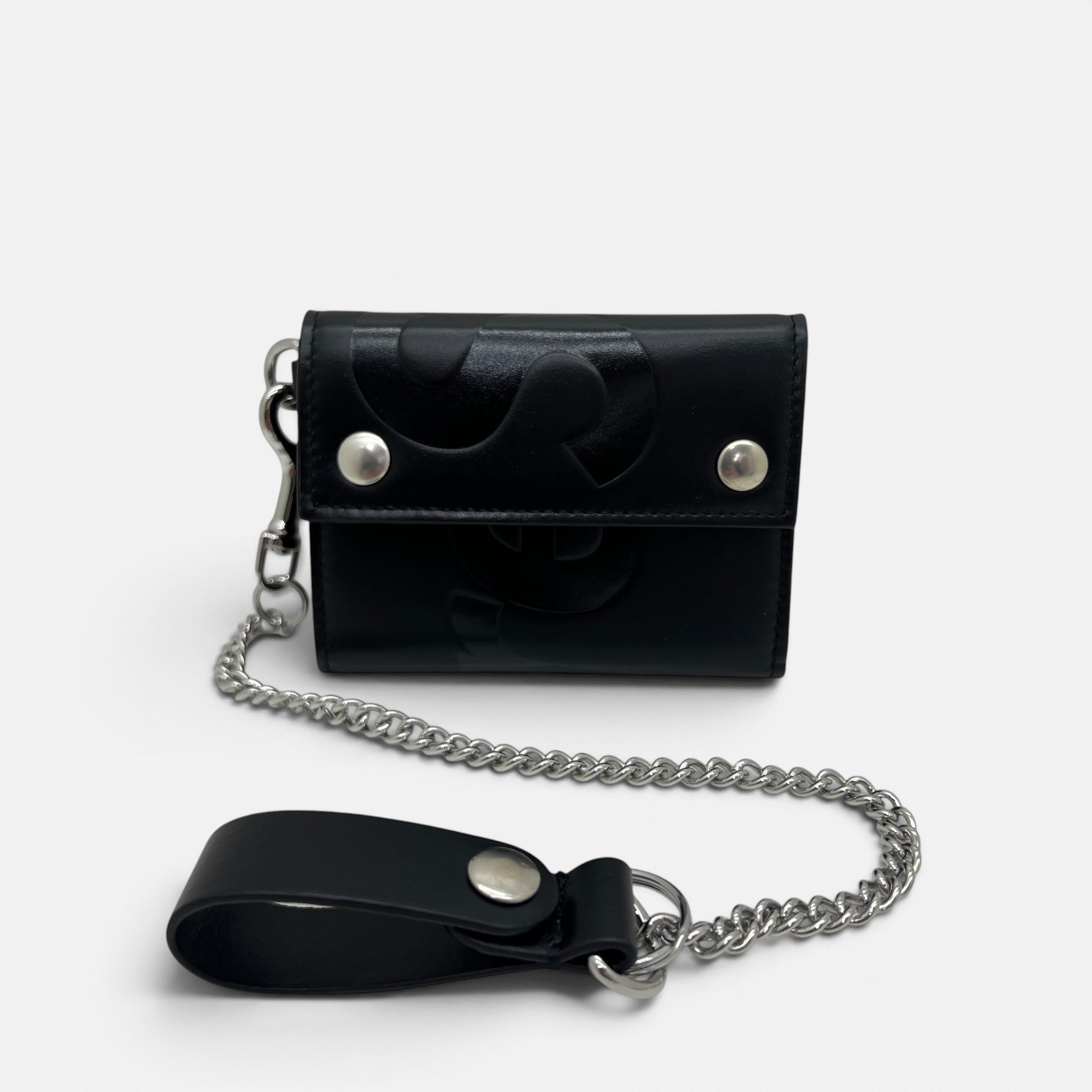 Portafoglio in pelle con catena